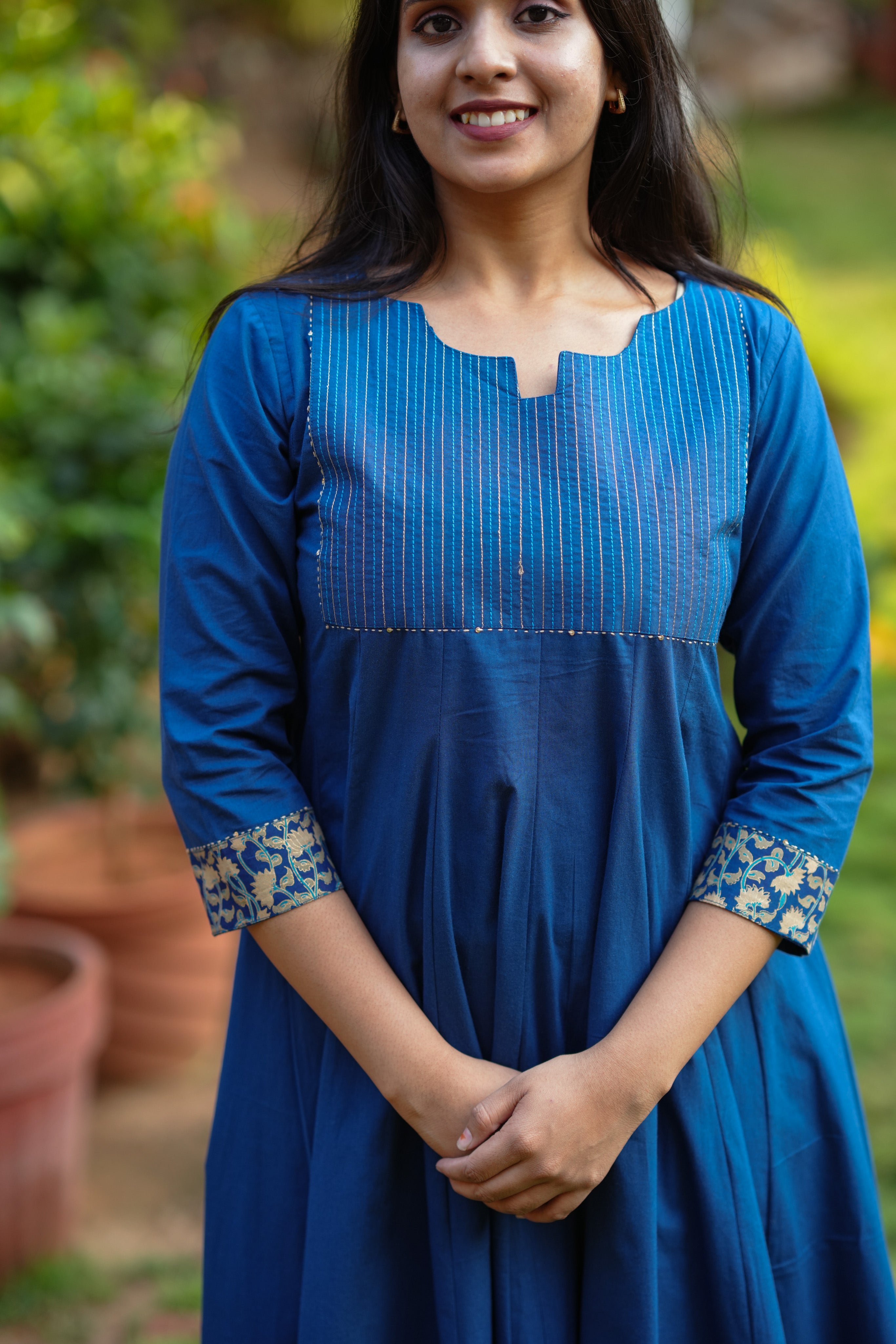 Rithika Blue (Kurti+Dupatta)