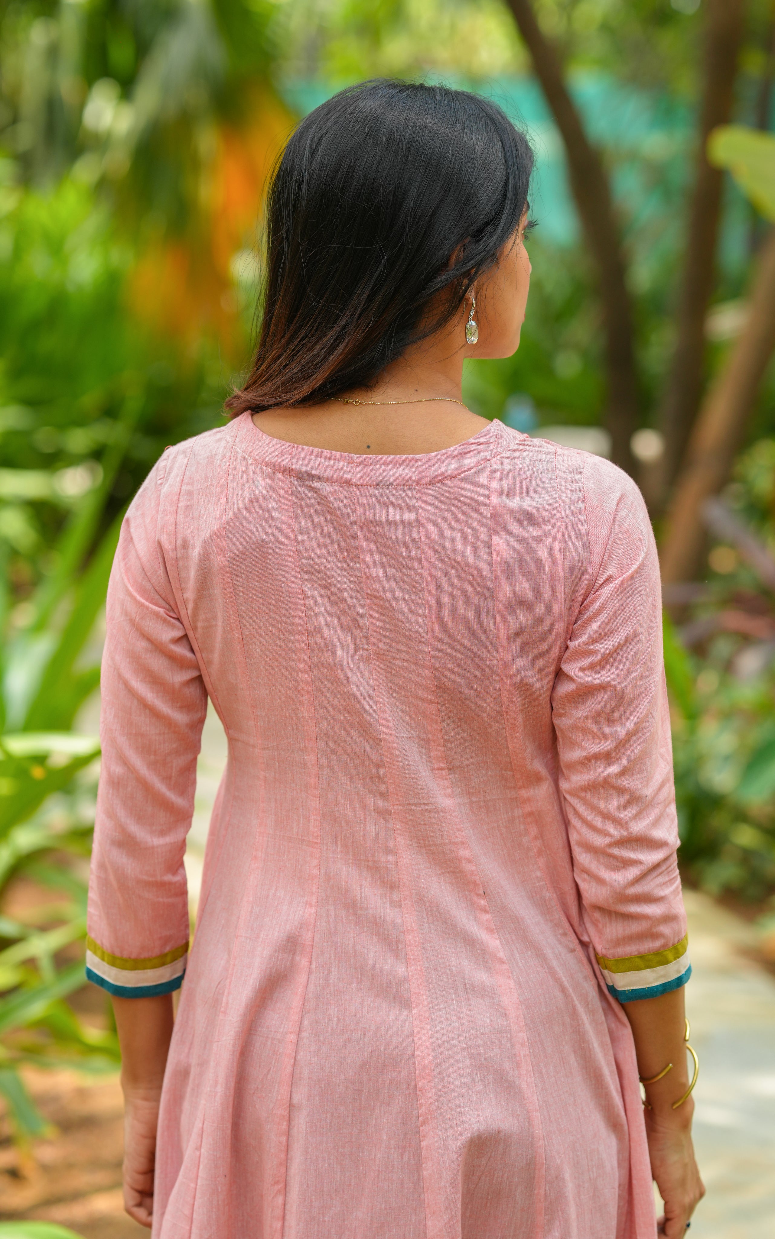 Cotton kurti paired with cotton dupatta for women