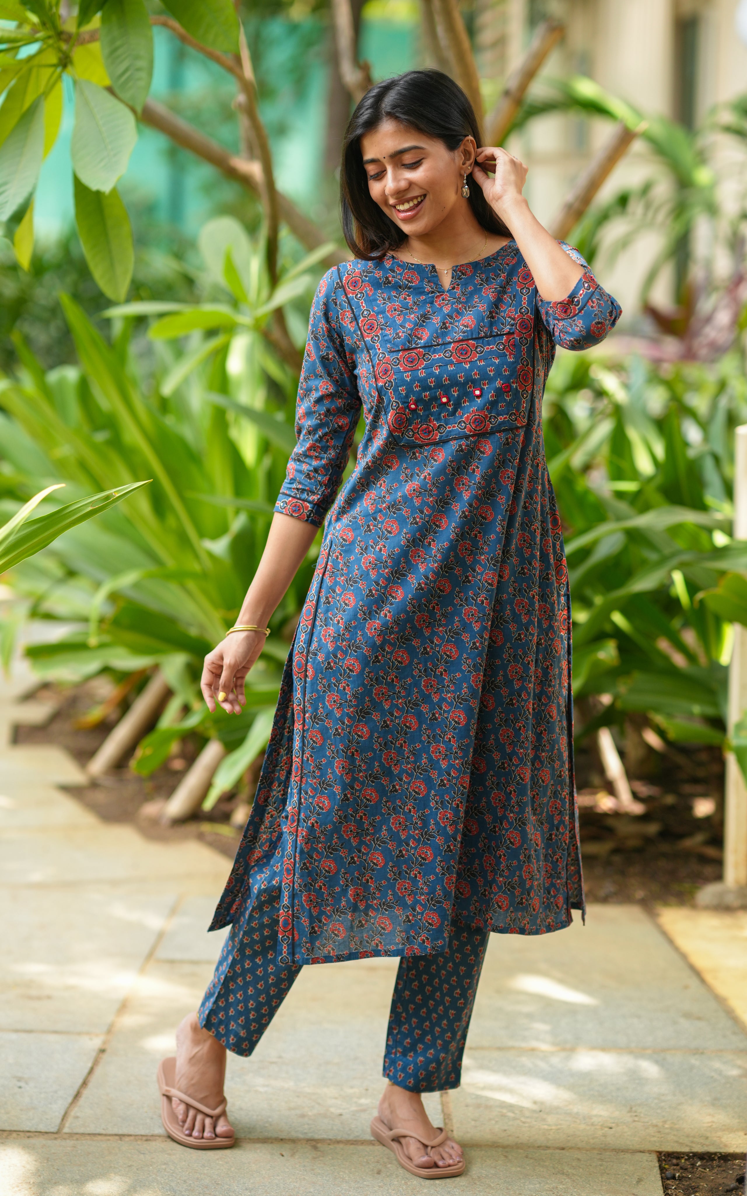 Charvika Blue (Kurti+Pant)