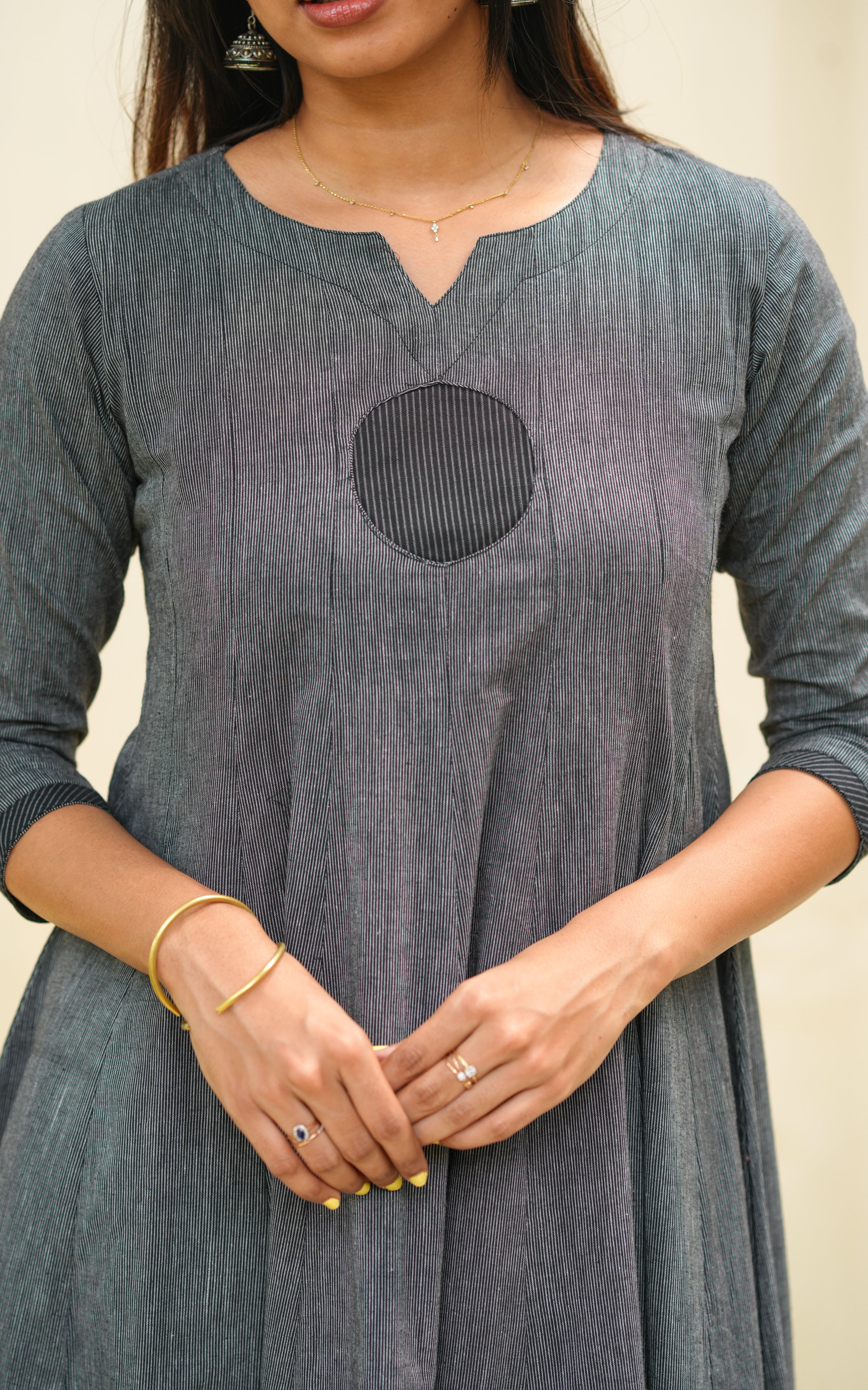 Grey trendy ethnic kurti for women