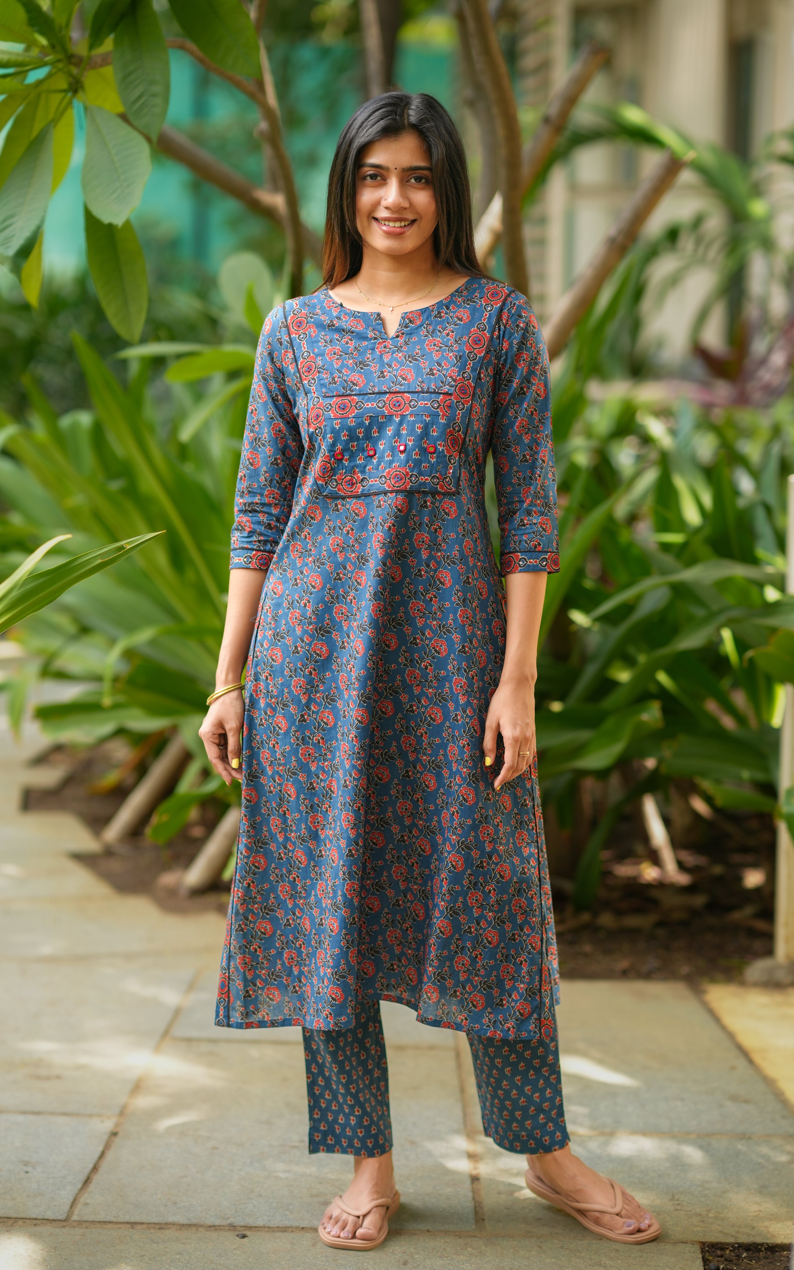 Charvika Blue (Kurti+Pant)