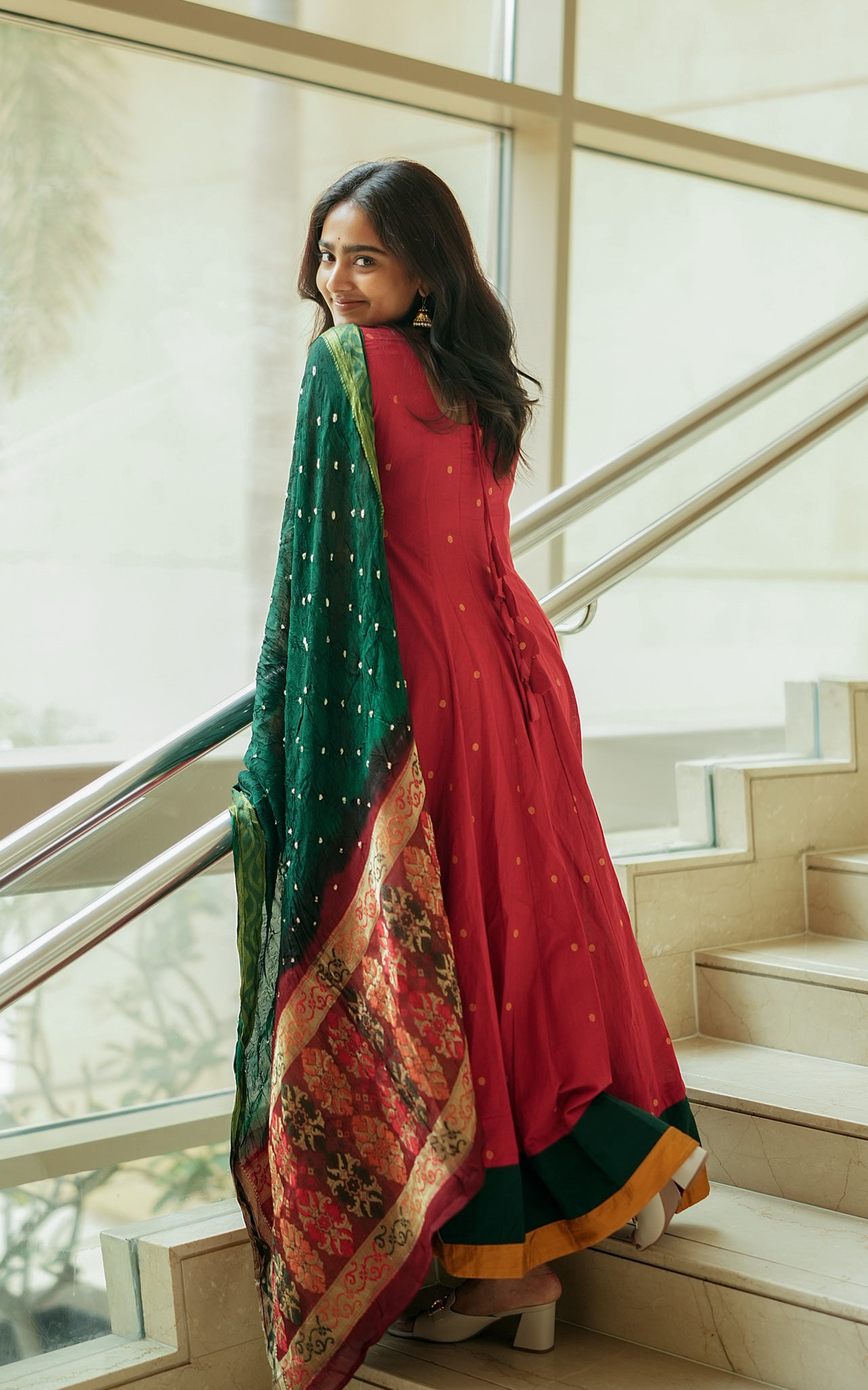 Kural Red (Kurti+Dupatta)