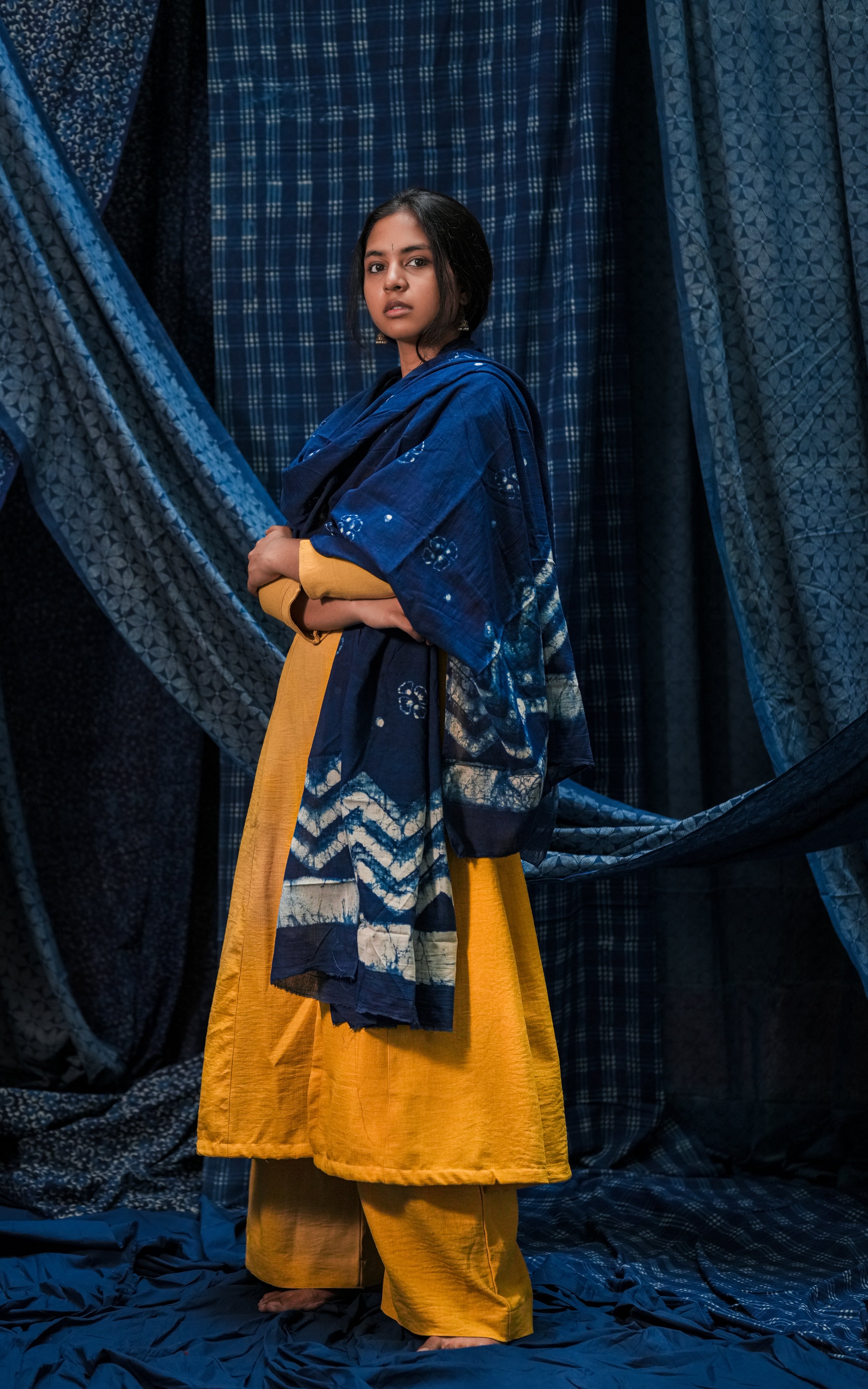 Indigo Yellove (Kurti+Pant+Dupatta)