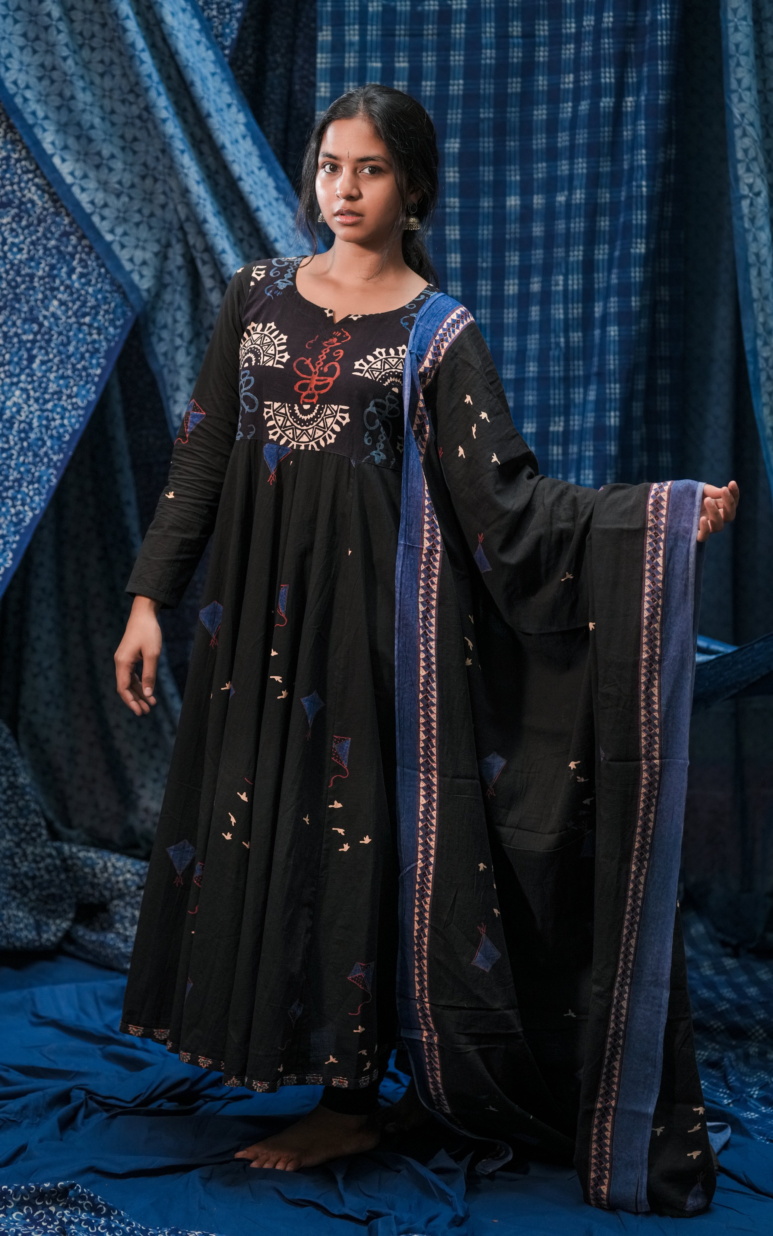 Kite Black (Kurti+Dupatta)