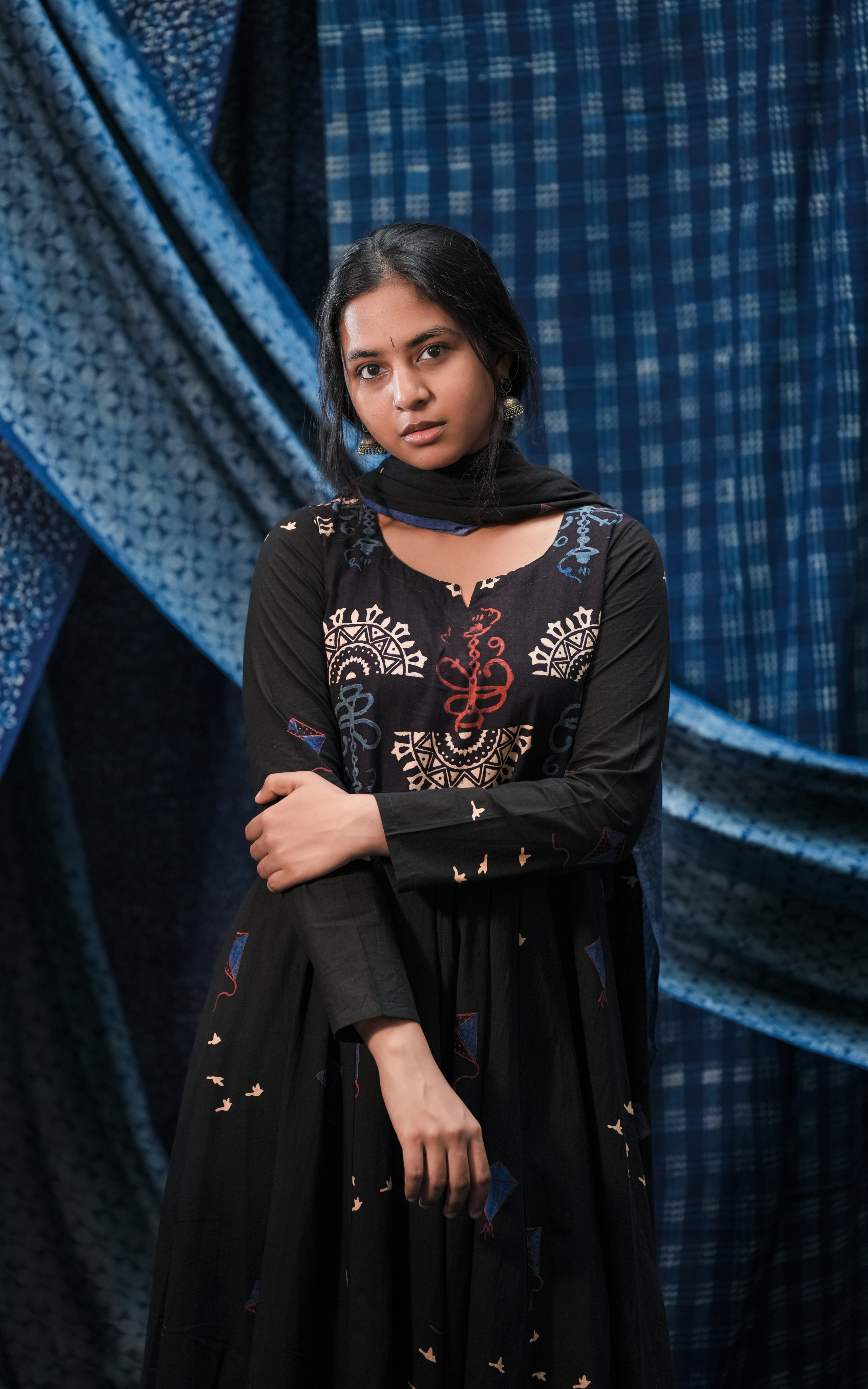 Kite Black (Kurti+Dupatta)