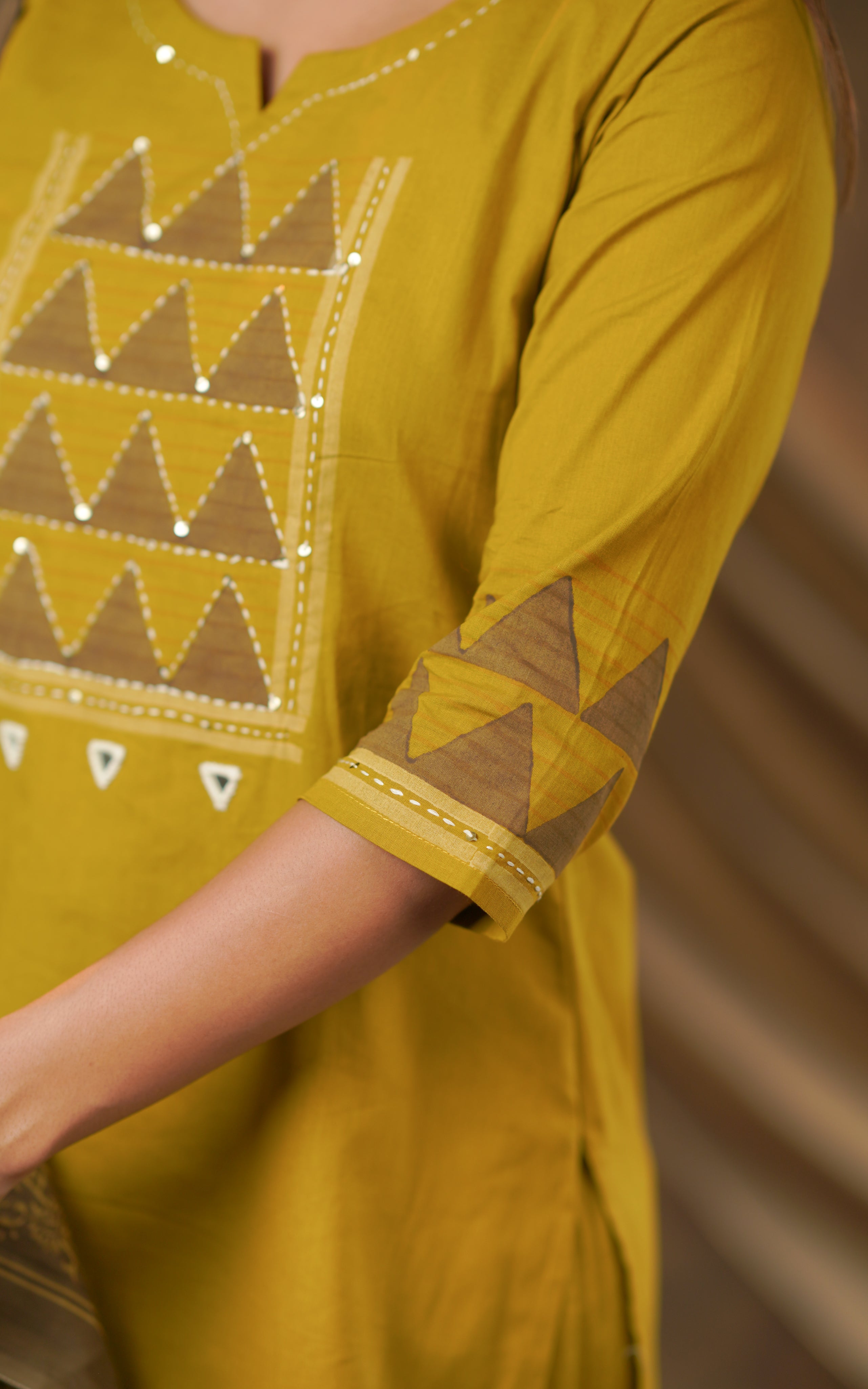 Rubashree Handblock (Kurti+Pant+Dupatta)