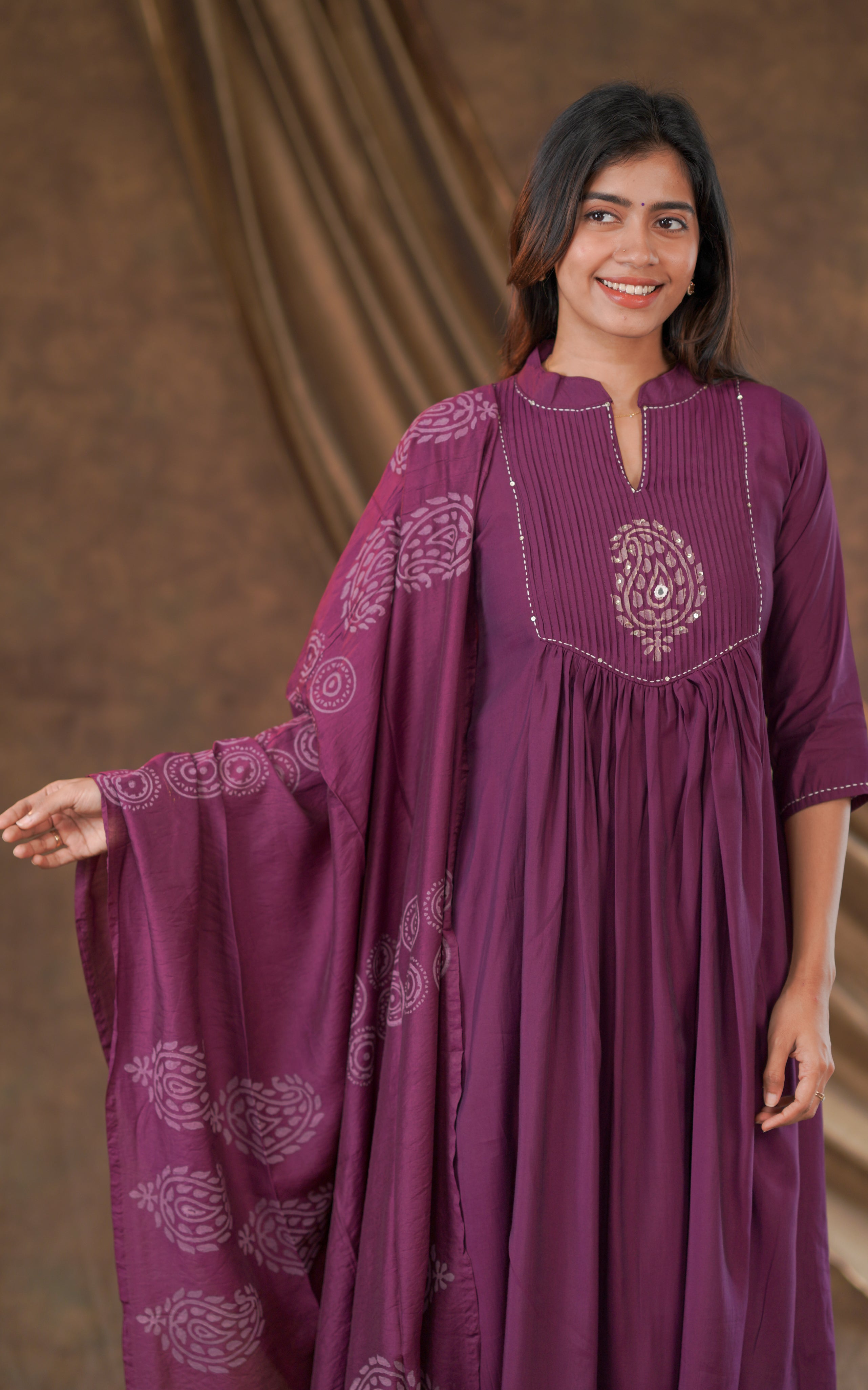 Handblock Aline kurti 