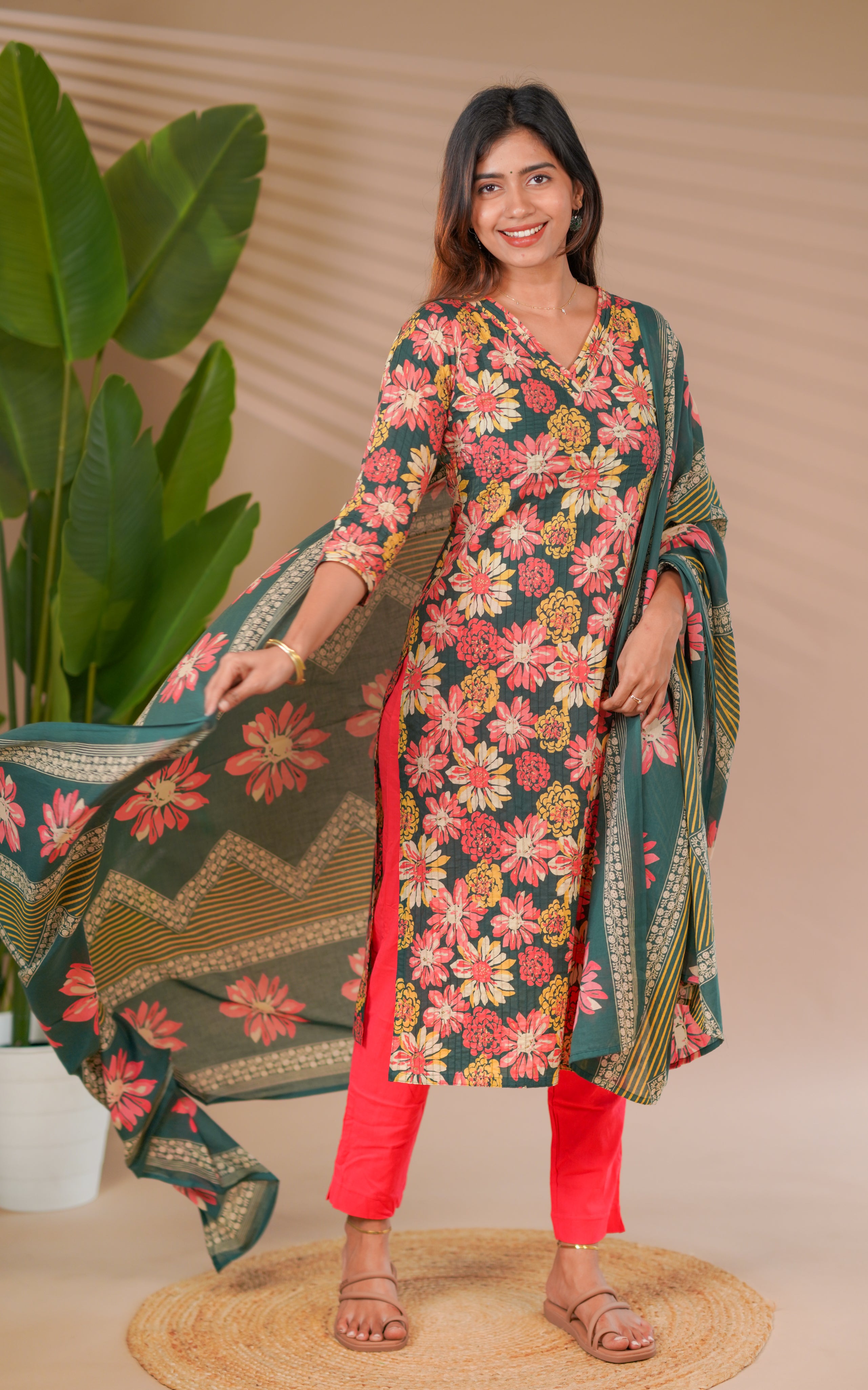 cotton straight cut kurti for women