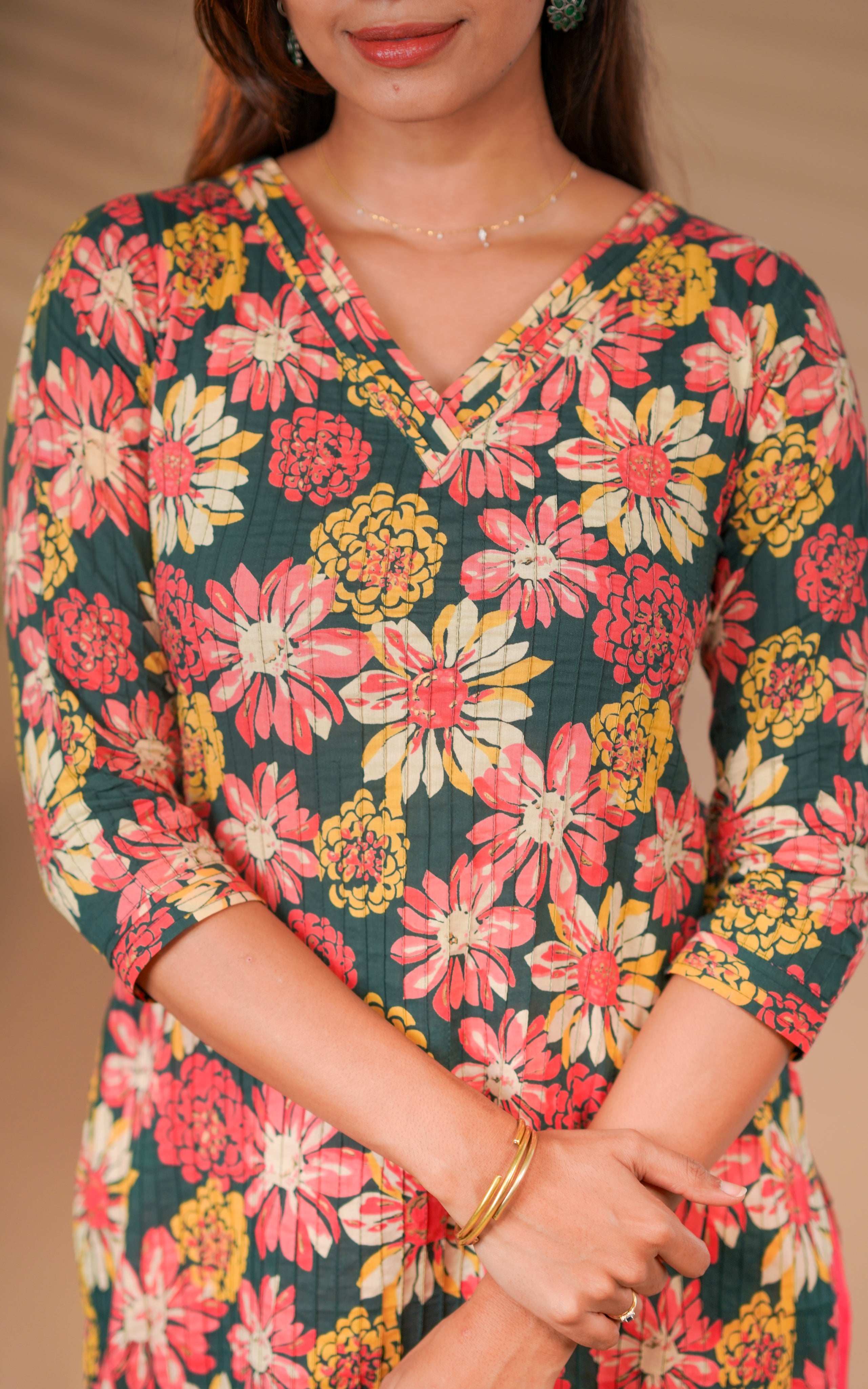 3/4 sleeve kurti for women