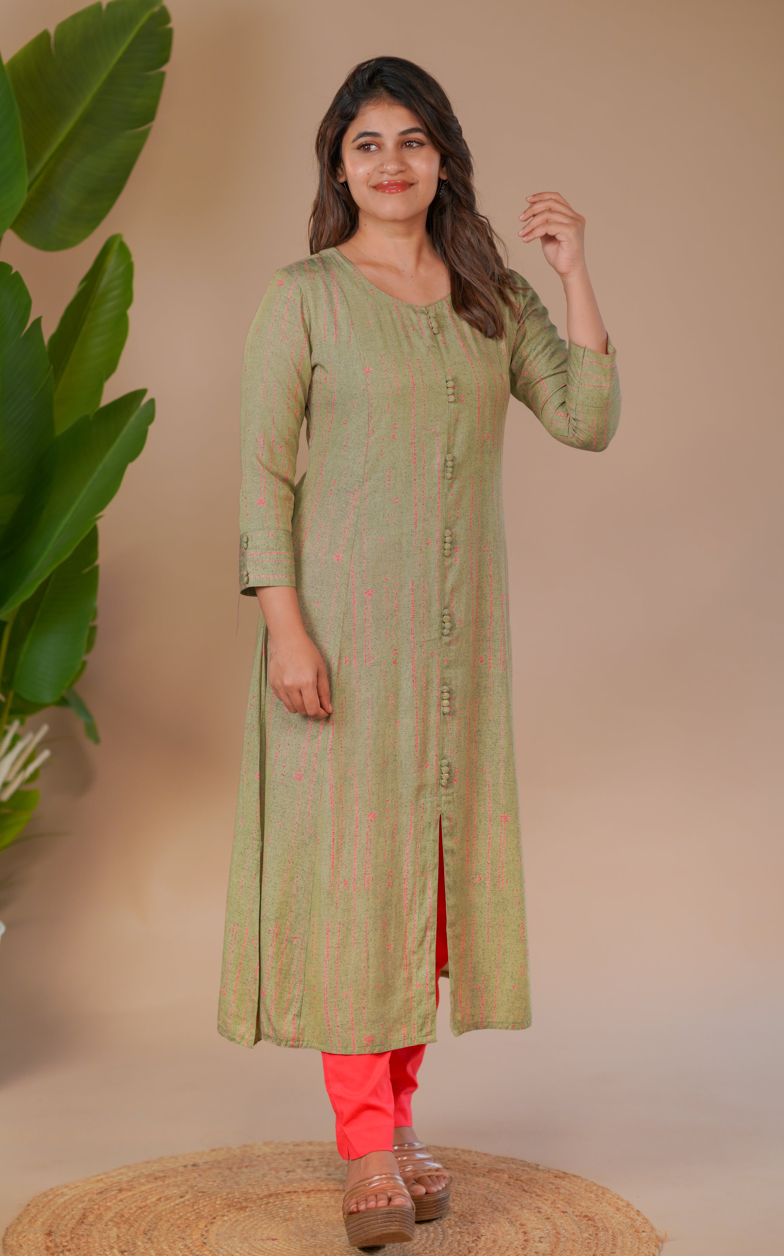Rayon Aline kurti for women 