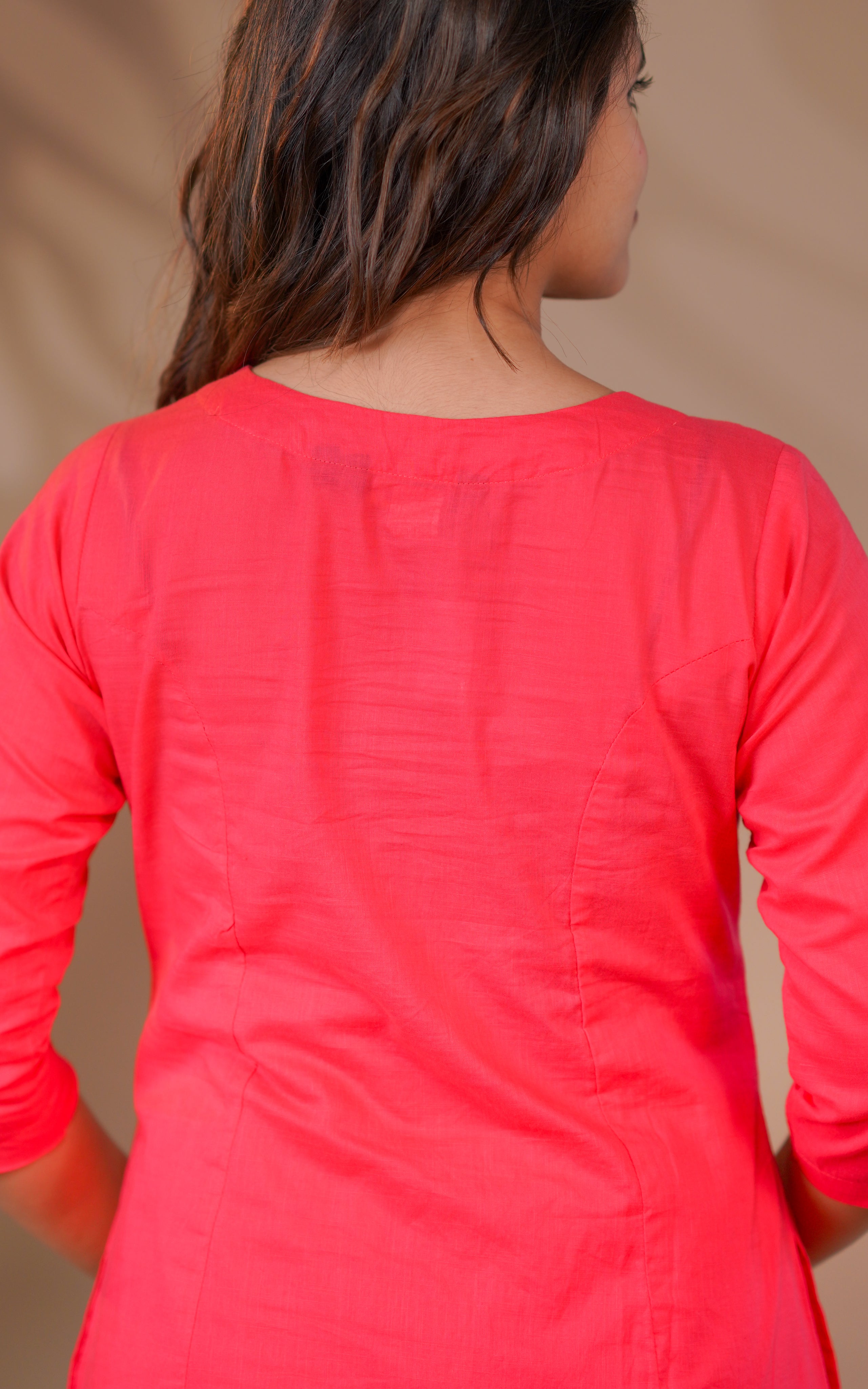 Vikashini Dark Peach (Kurti+Pant)