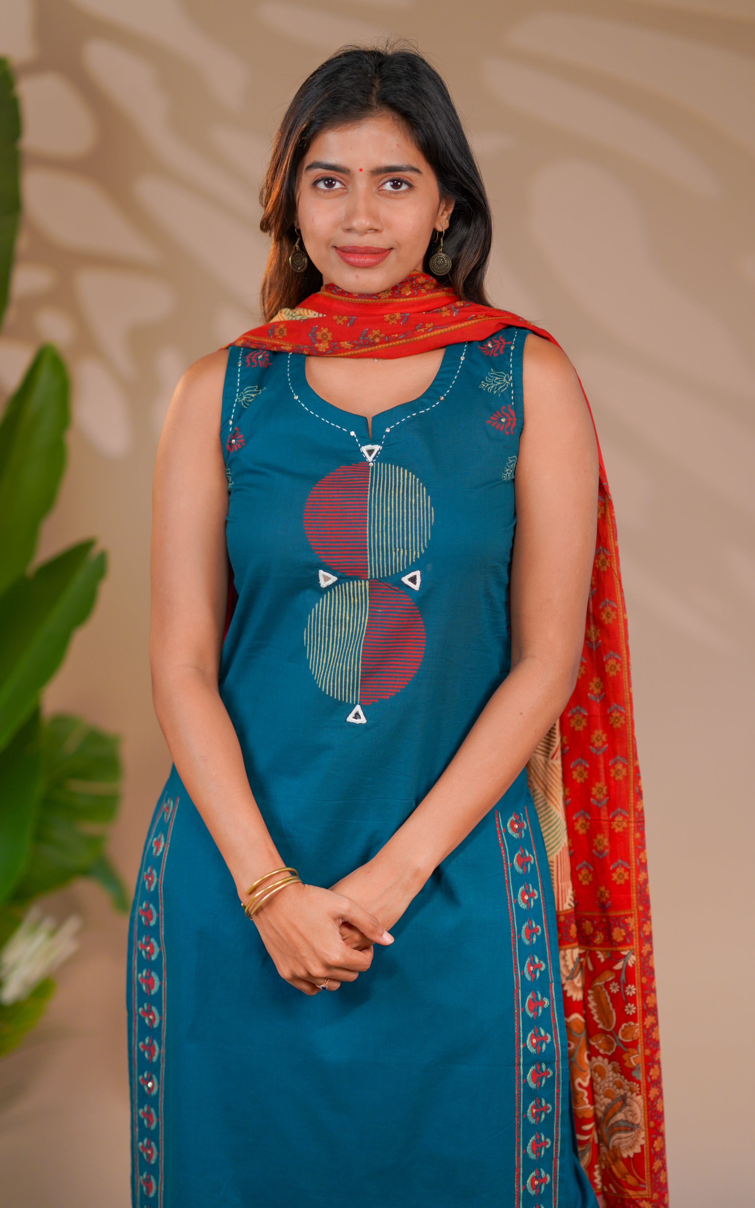 Lincy Handblock (Kurti+Pant+Dupatta)