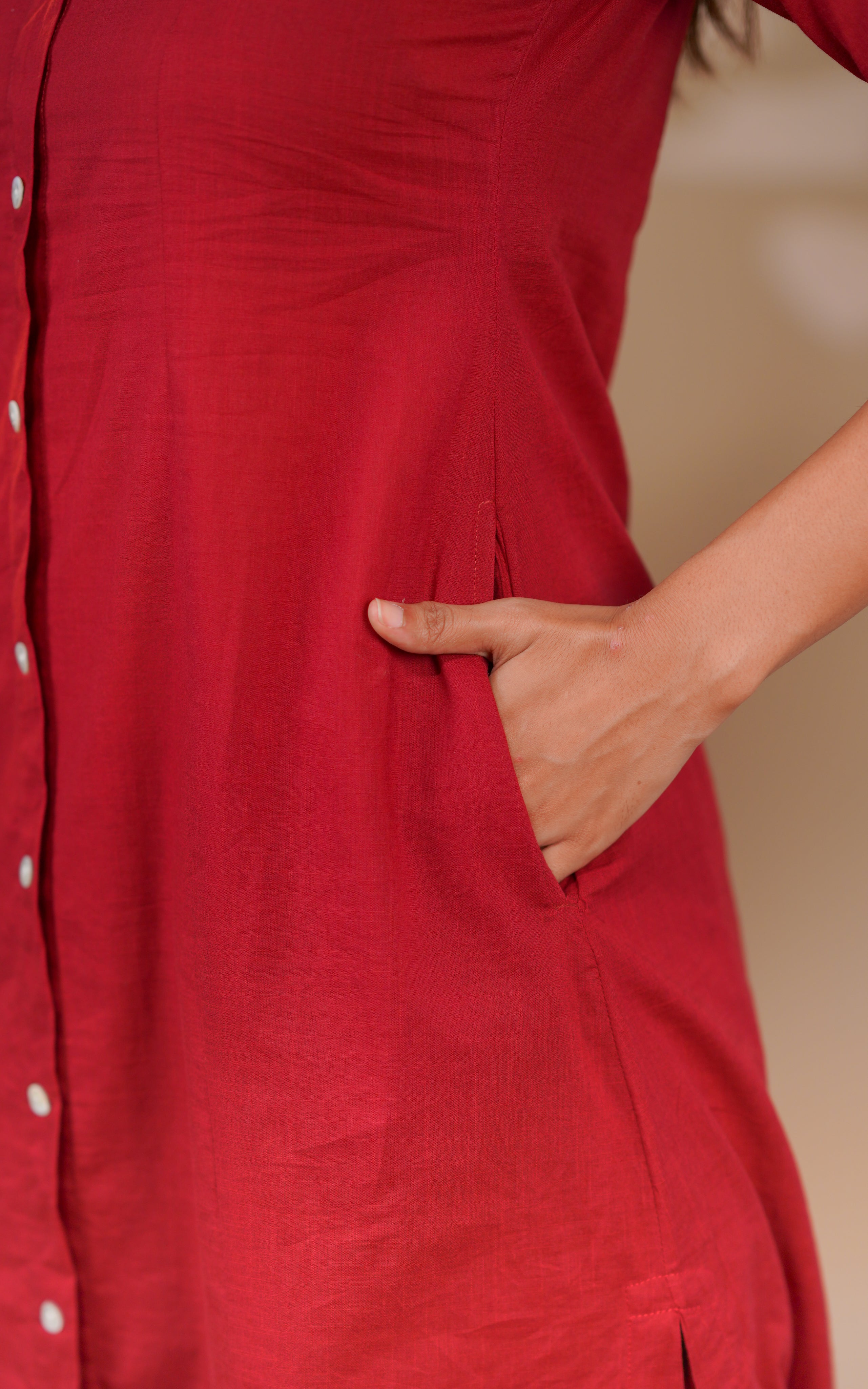 Vikashini Maroon (Kurti+Pant)