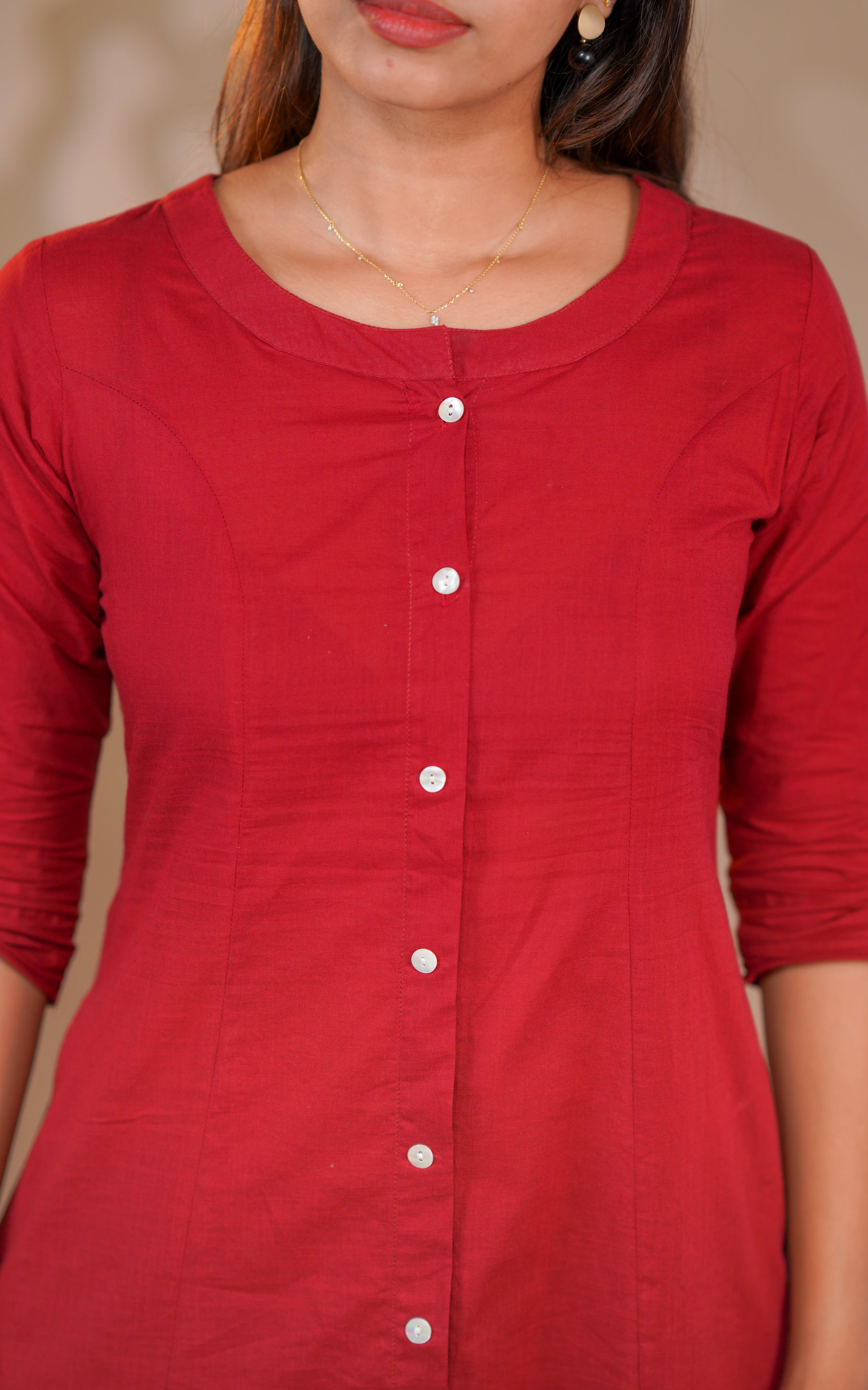 Vikashini Maroon (Kurti+Pant)
