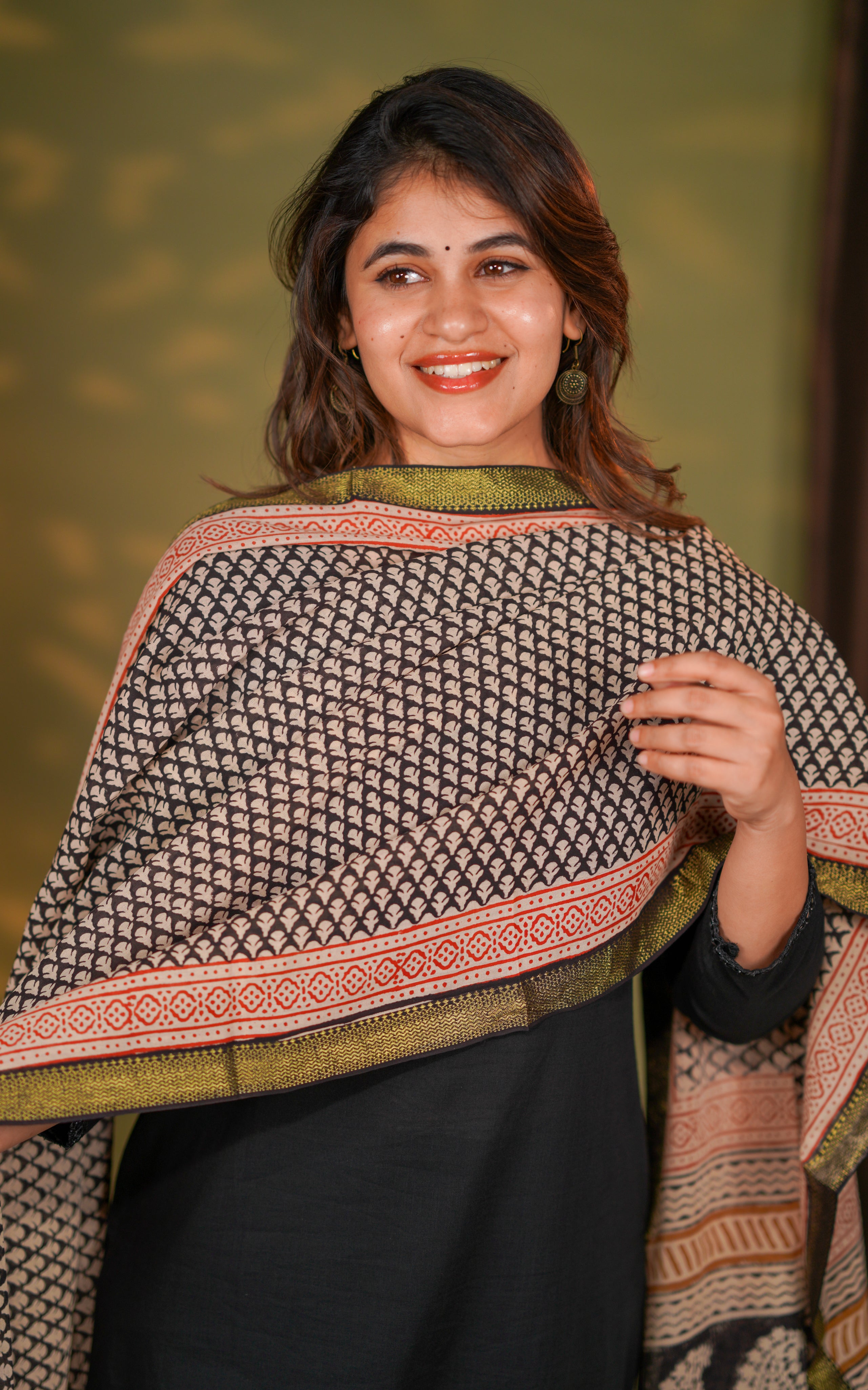 Handblock Mangalagiri Dupatta 32