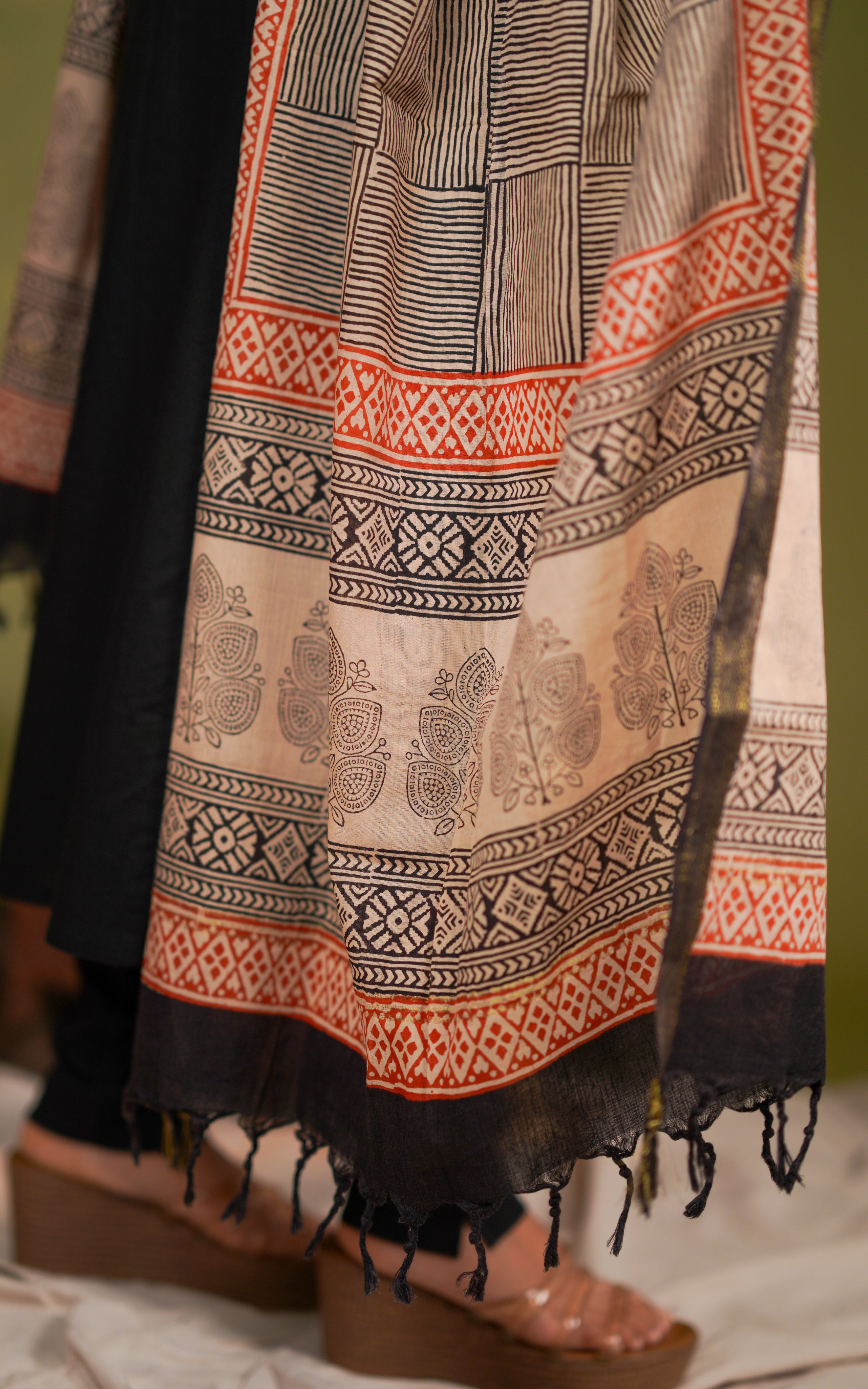 Handblock Mangalagiri Dupatta 22