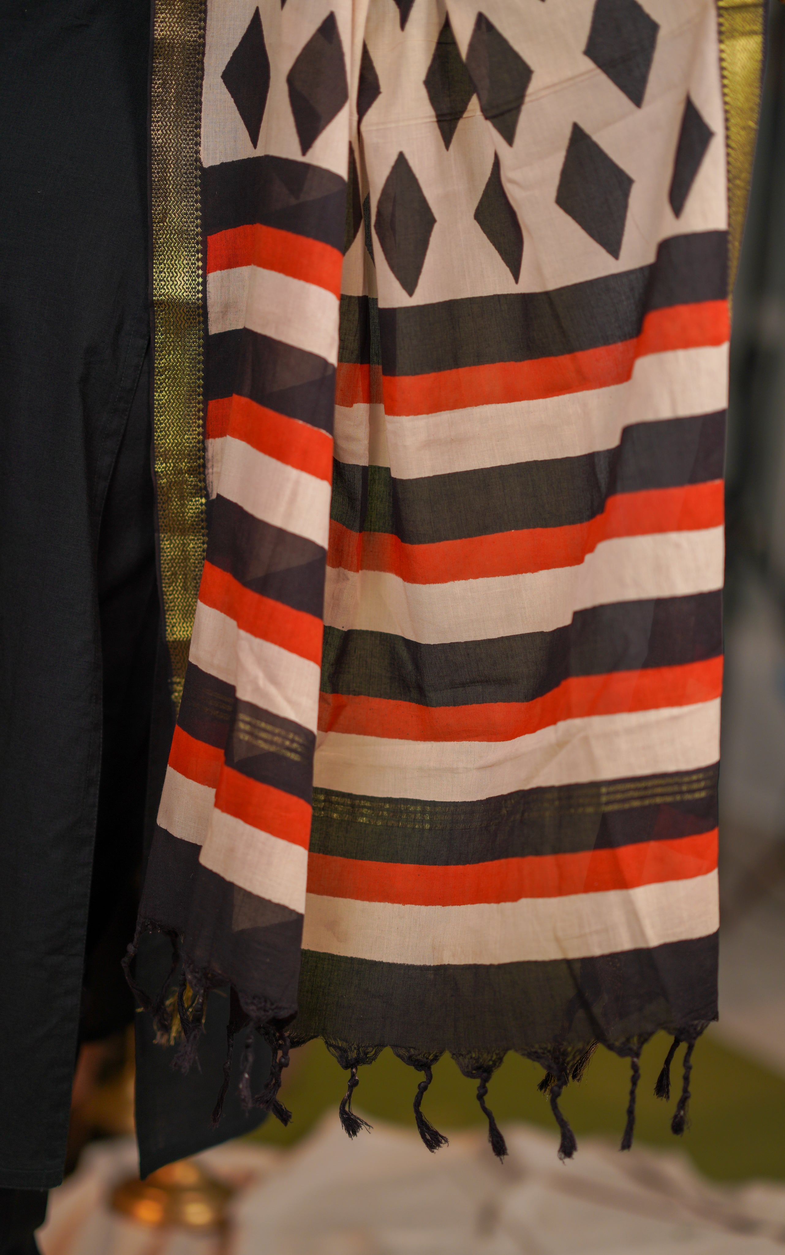 Handblock Mangalagiri Dupatta 17