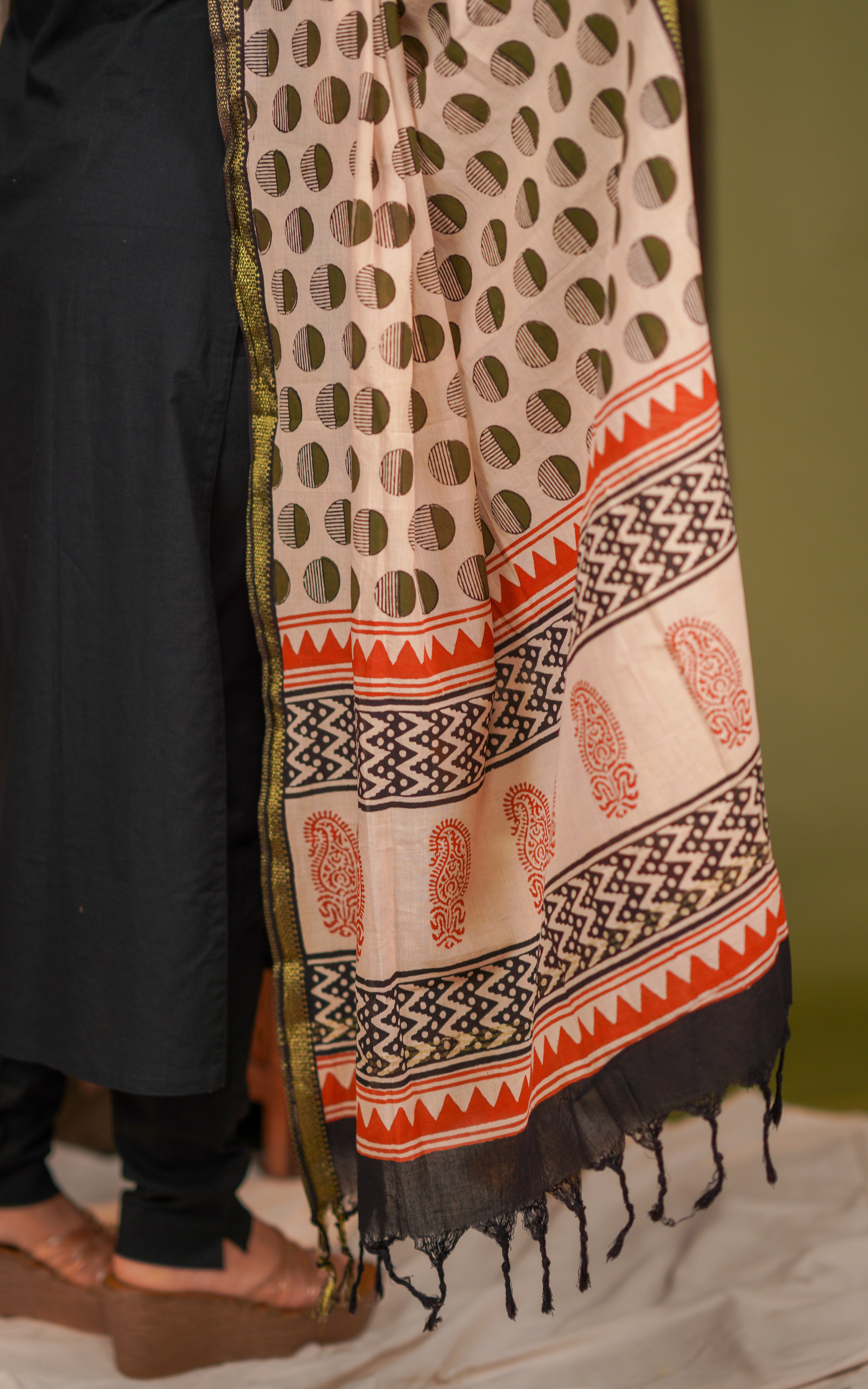 Handblock Mangalagiri Dupatta 18