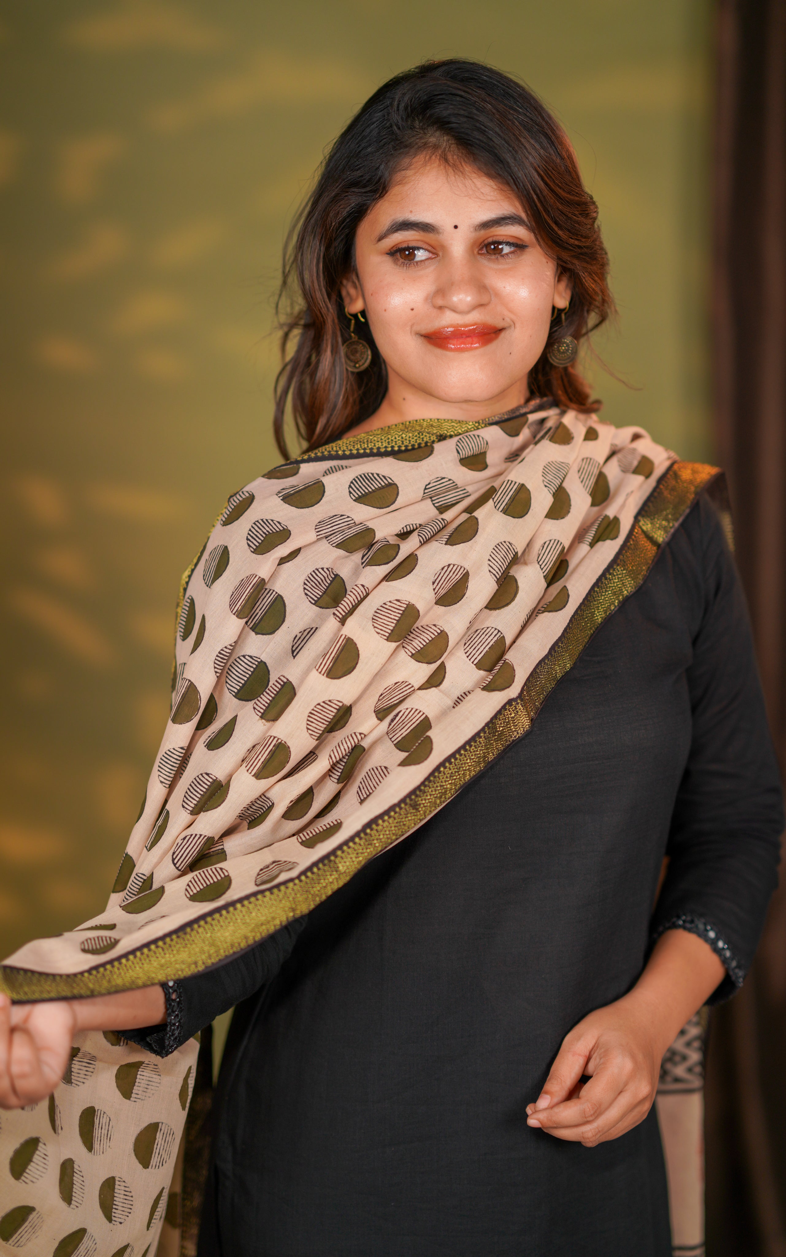 Handblock Mangalagiri Dupatta 18