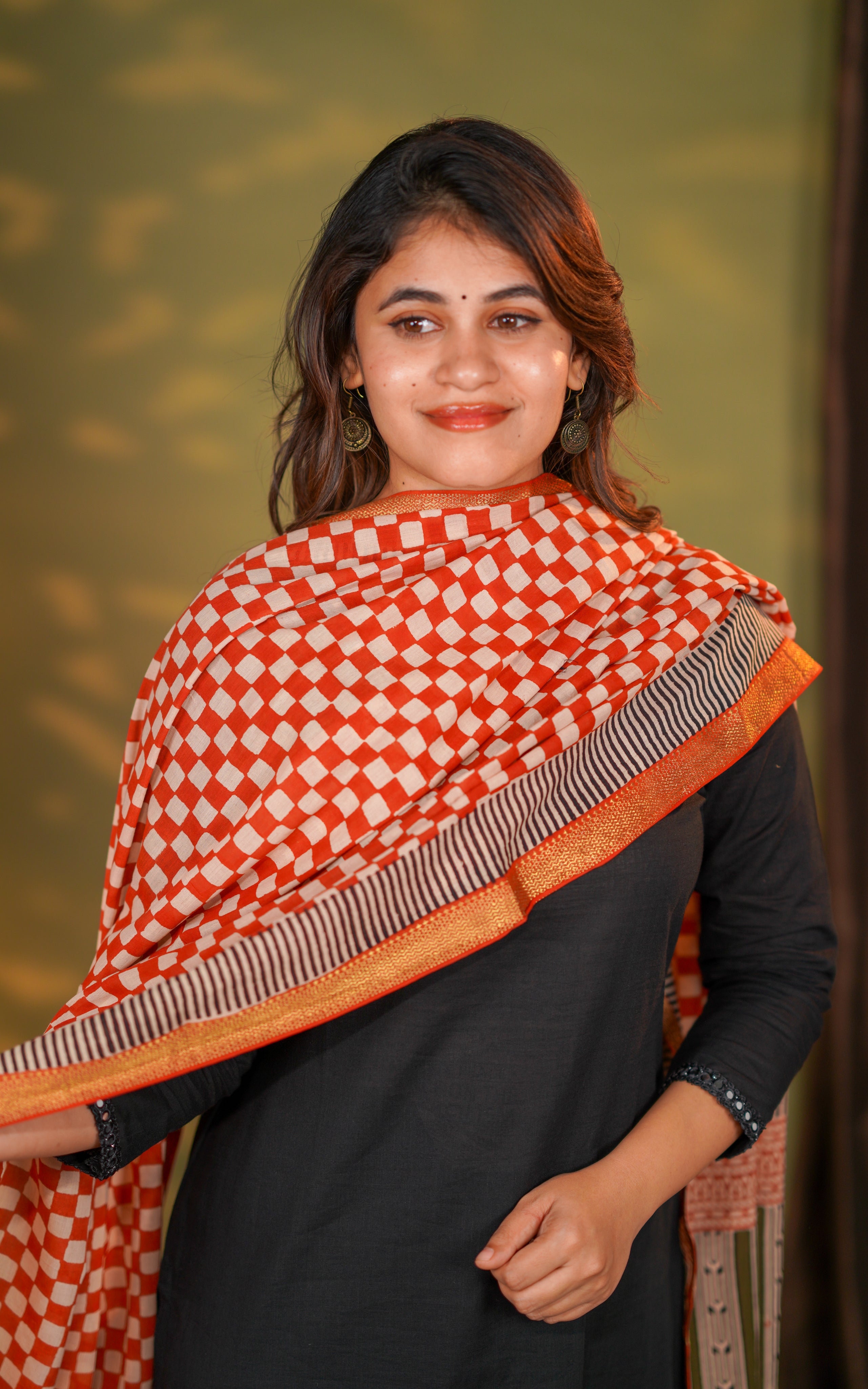 Handblock Mangalagiri Dupatta 29