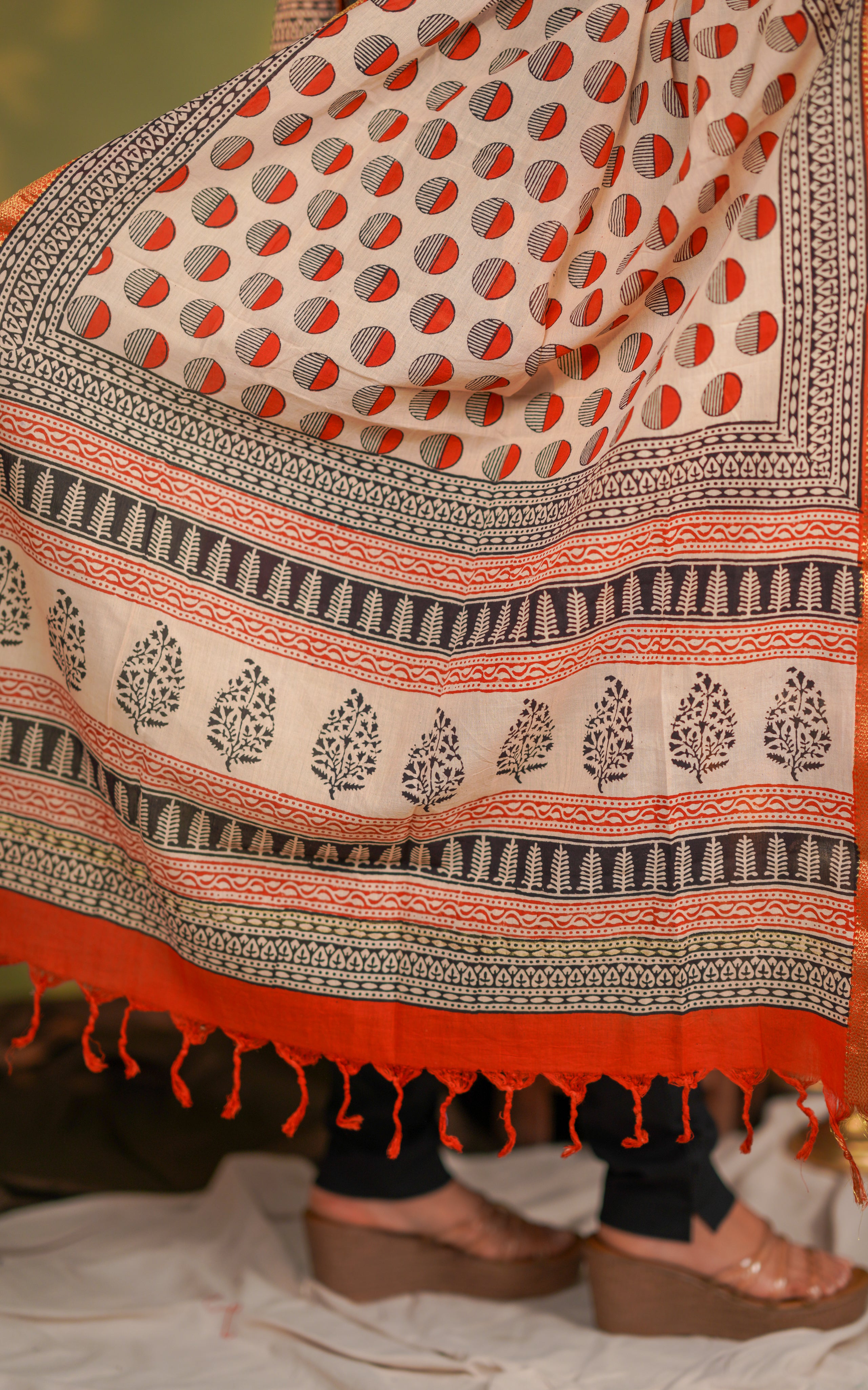 Handblock Mangalagiri Dupatta 36