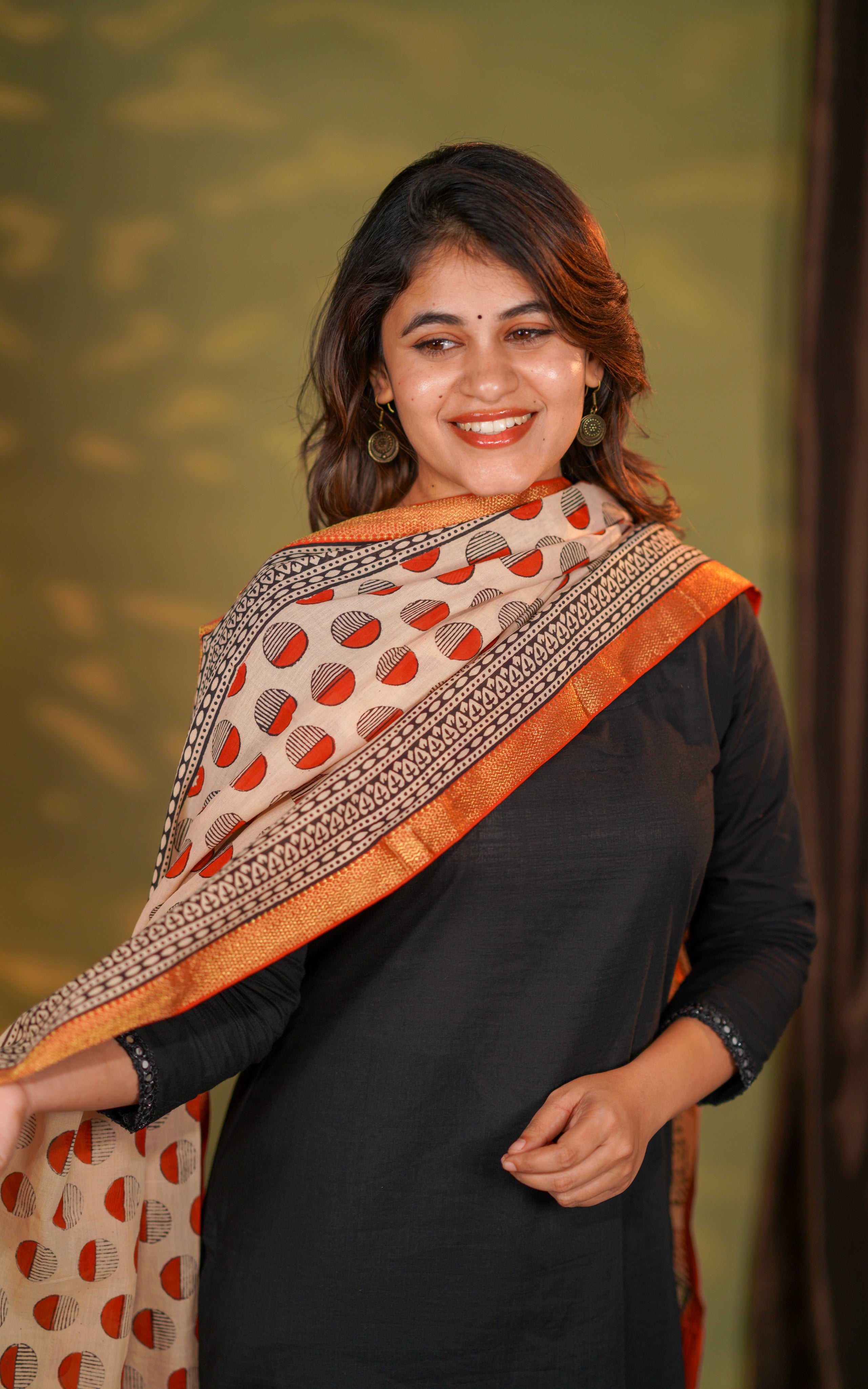 Handblock Mangalagiri Dupatta 36