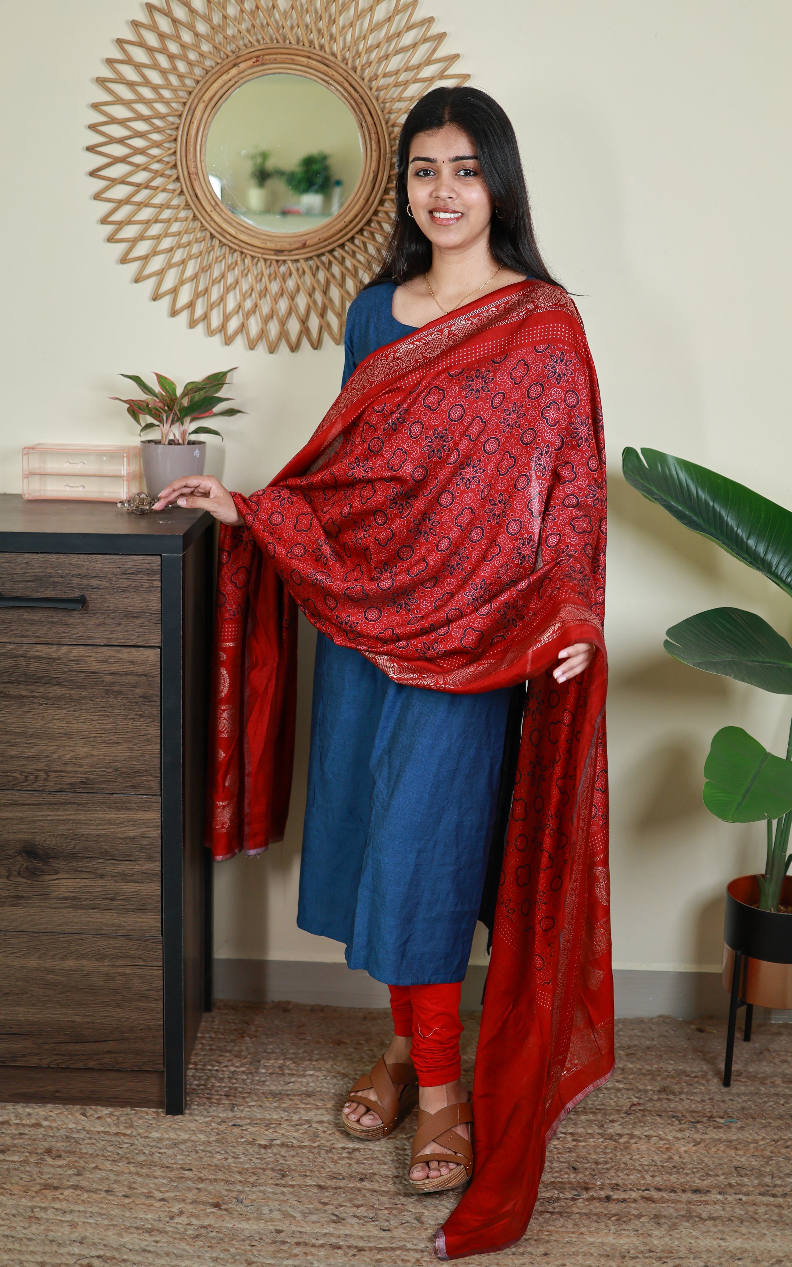 Kowshi Blue (Kurti+Dupatta)