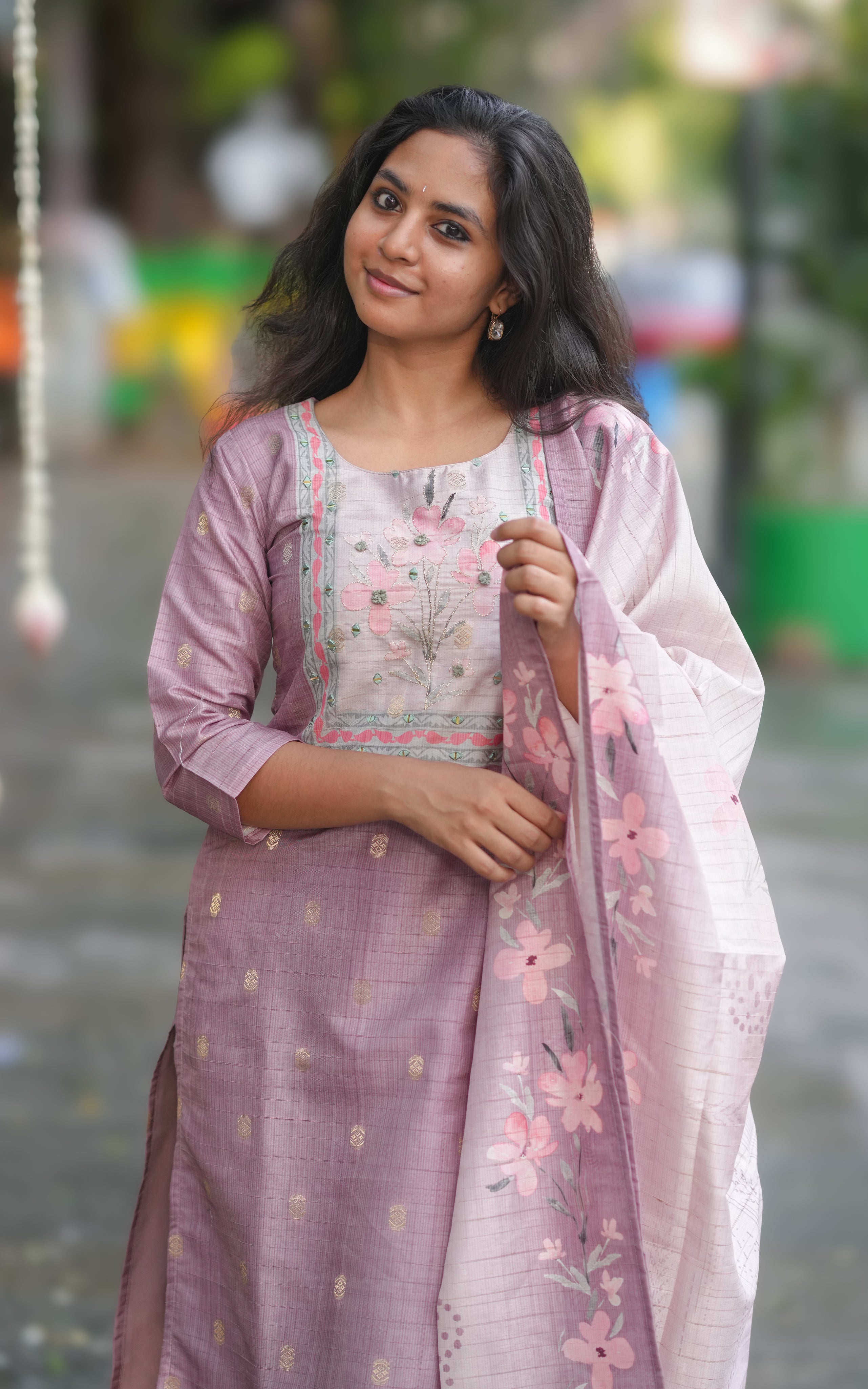 Rasinaa Onion Pink (Kurti+Pant+Dupatta)