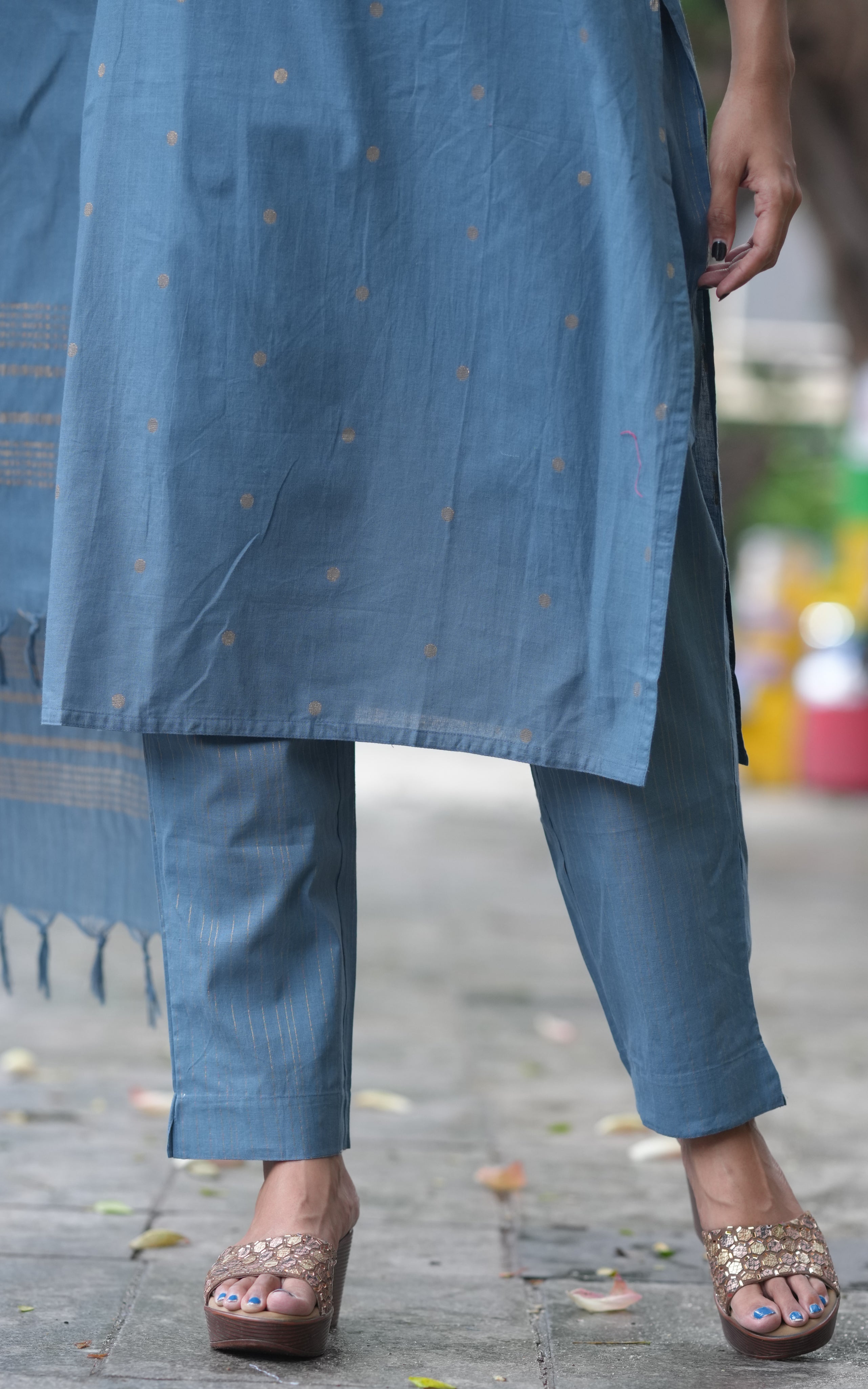 Farah Light Peacock (Kurti+Pani+Dupatta)