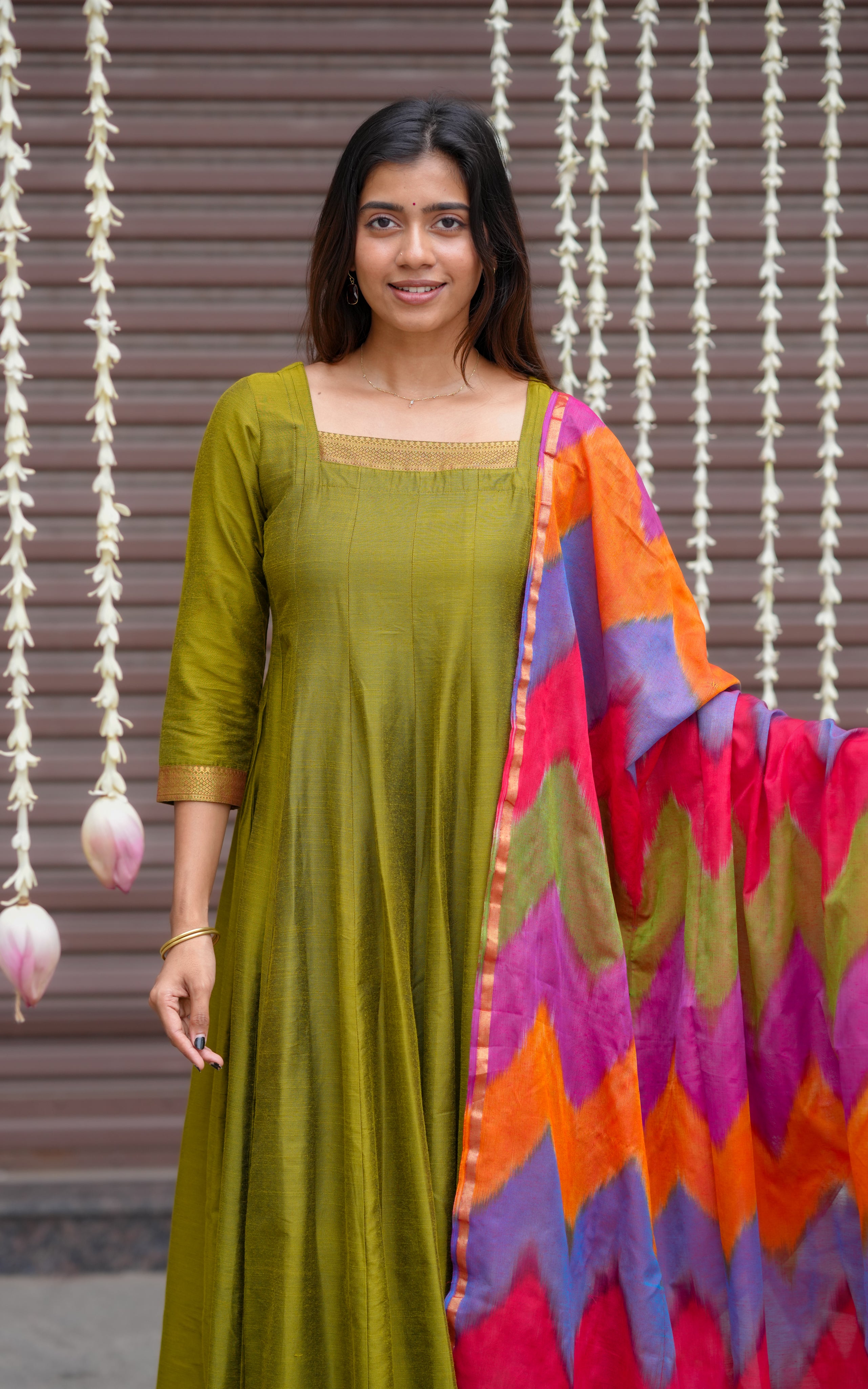 Suzhali Mehandi Green (Kurti+Dupatta)