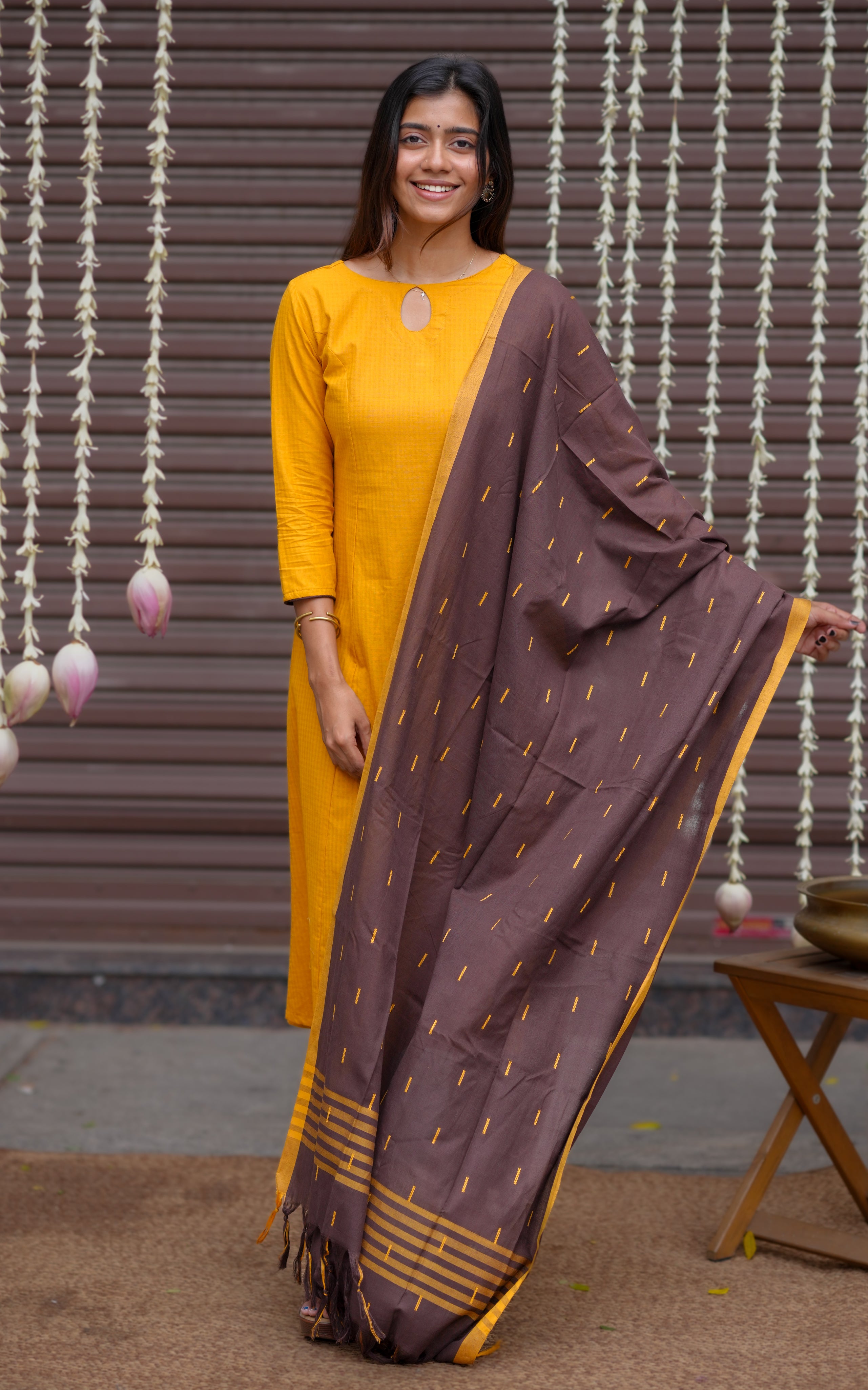 Srivalli Mustard (Kurti+Dupatta)