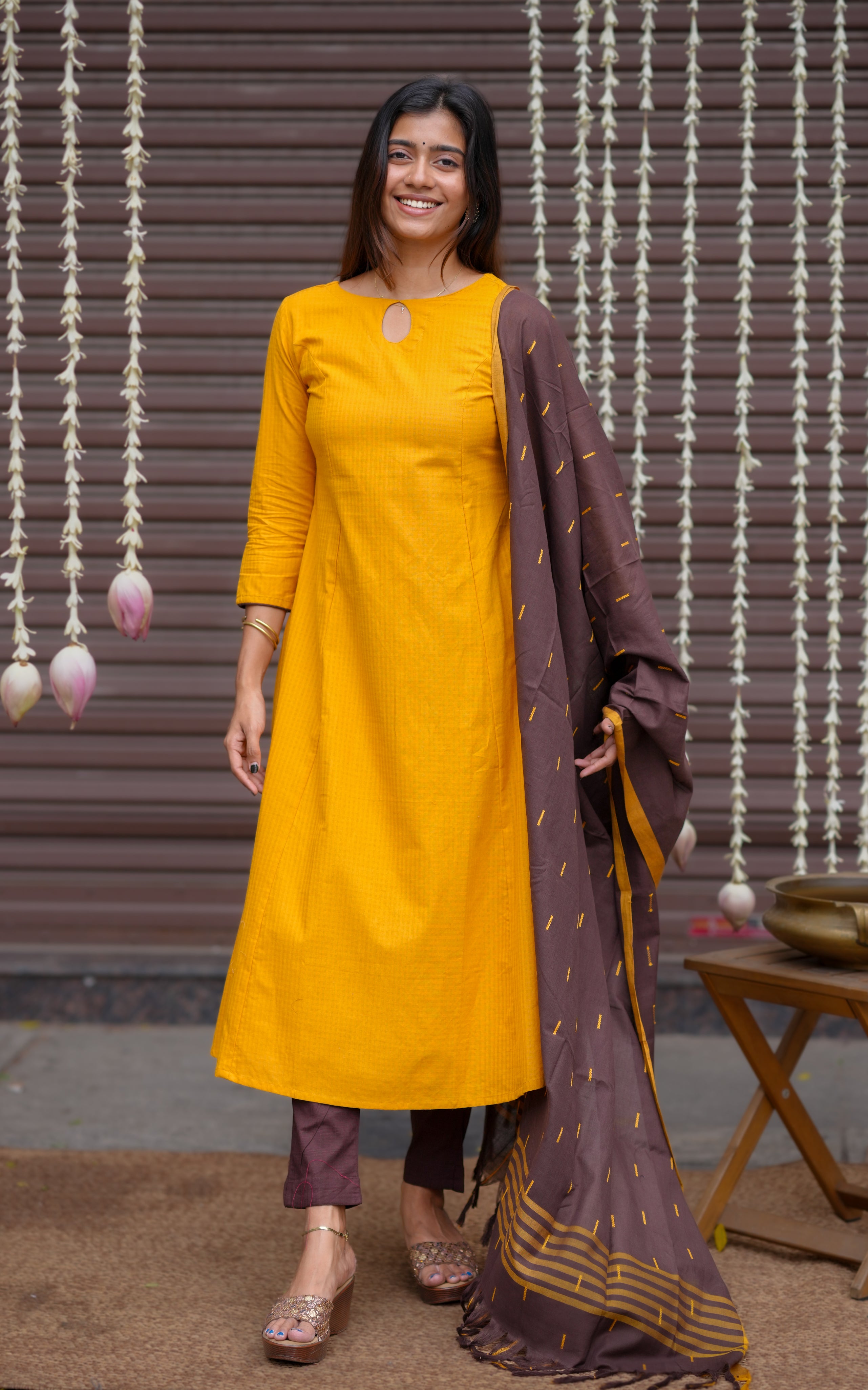 Srivalli Mustard (Kurti+Dupatta)