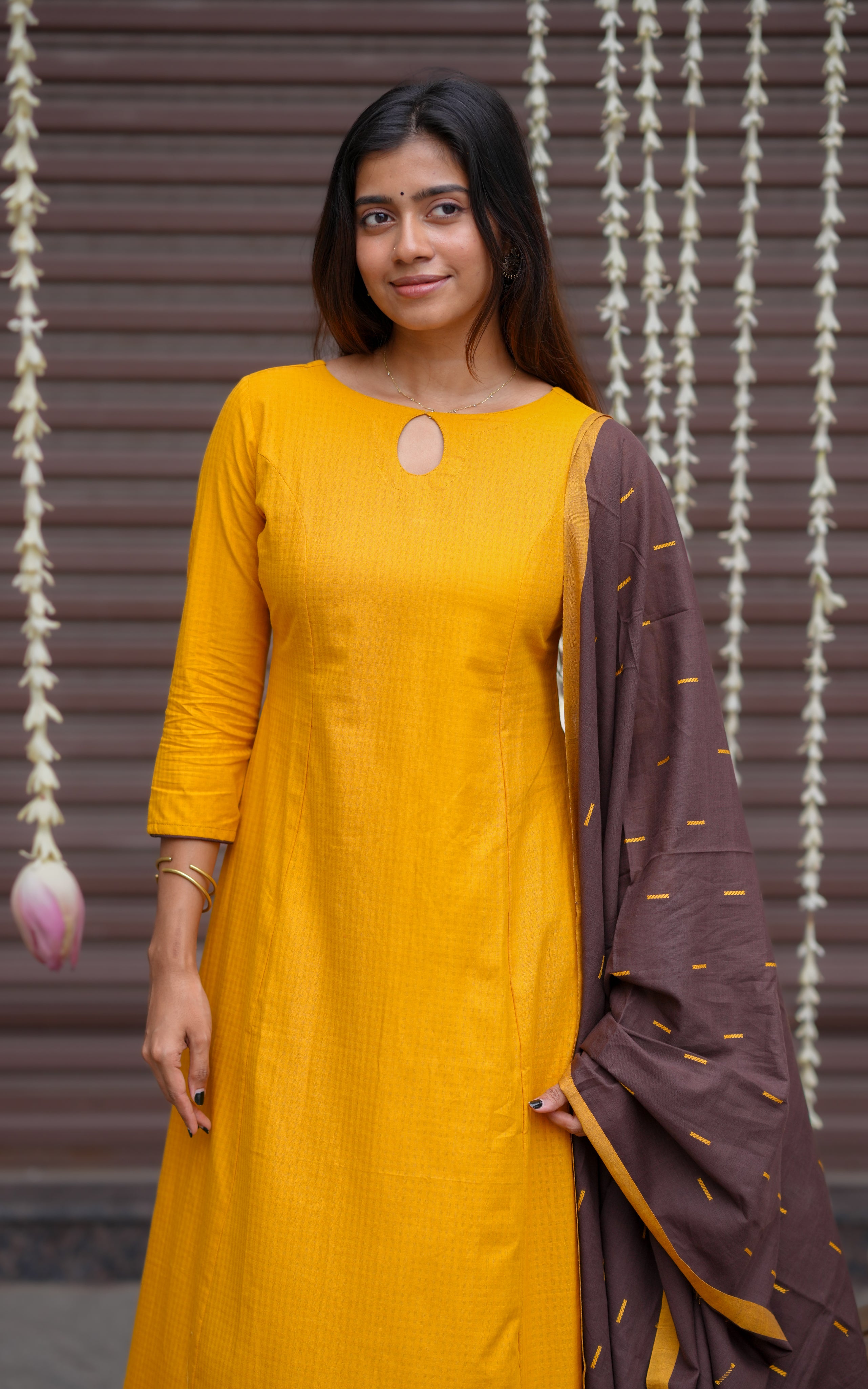 Srivalli Mustard (Kurti+Dupatta)