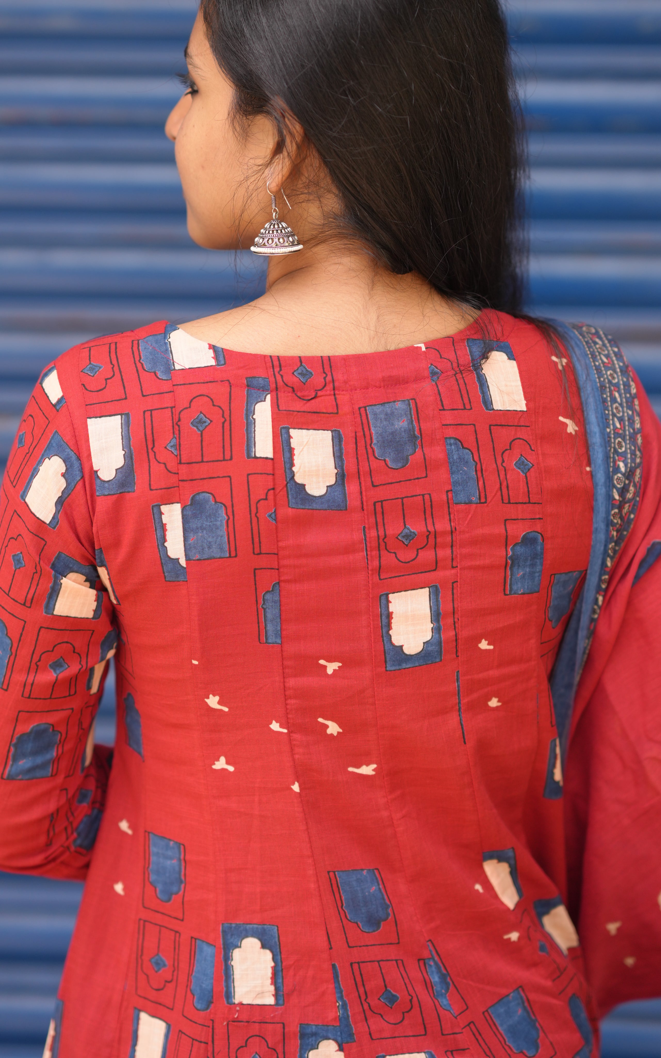 Blbina Maroon (Kurti+Dupatta)