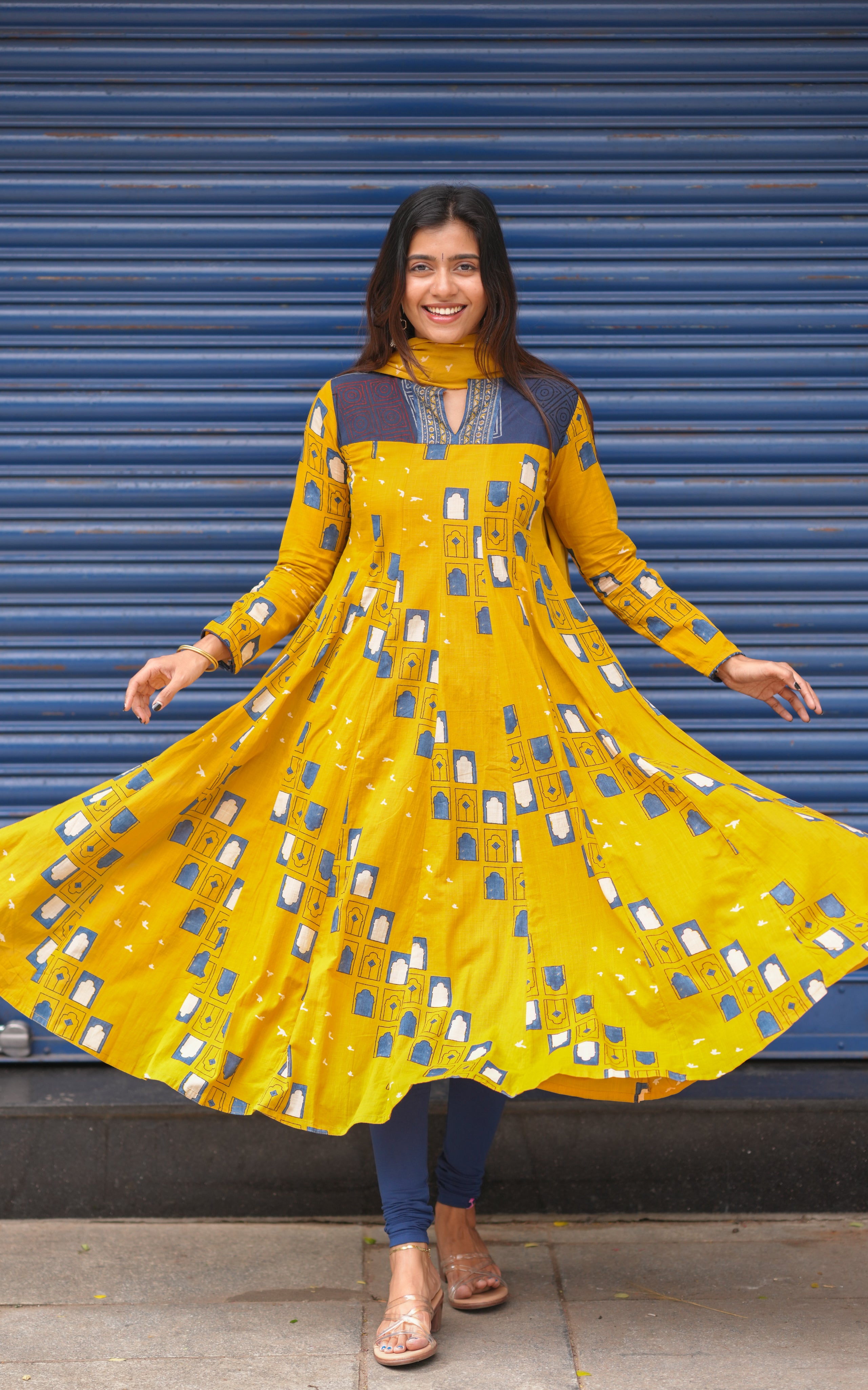 Blbina Mustard (Kurti+Dupatta)