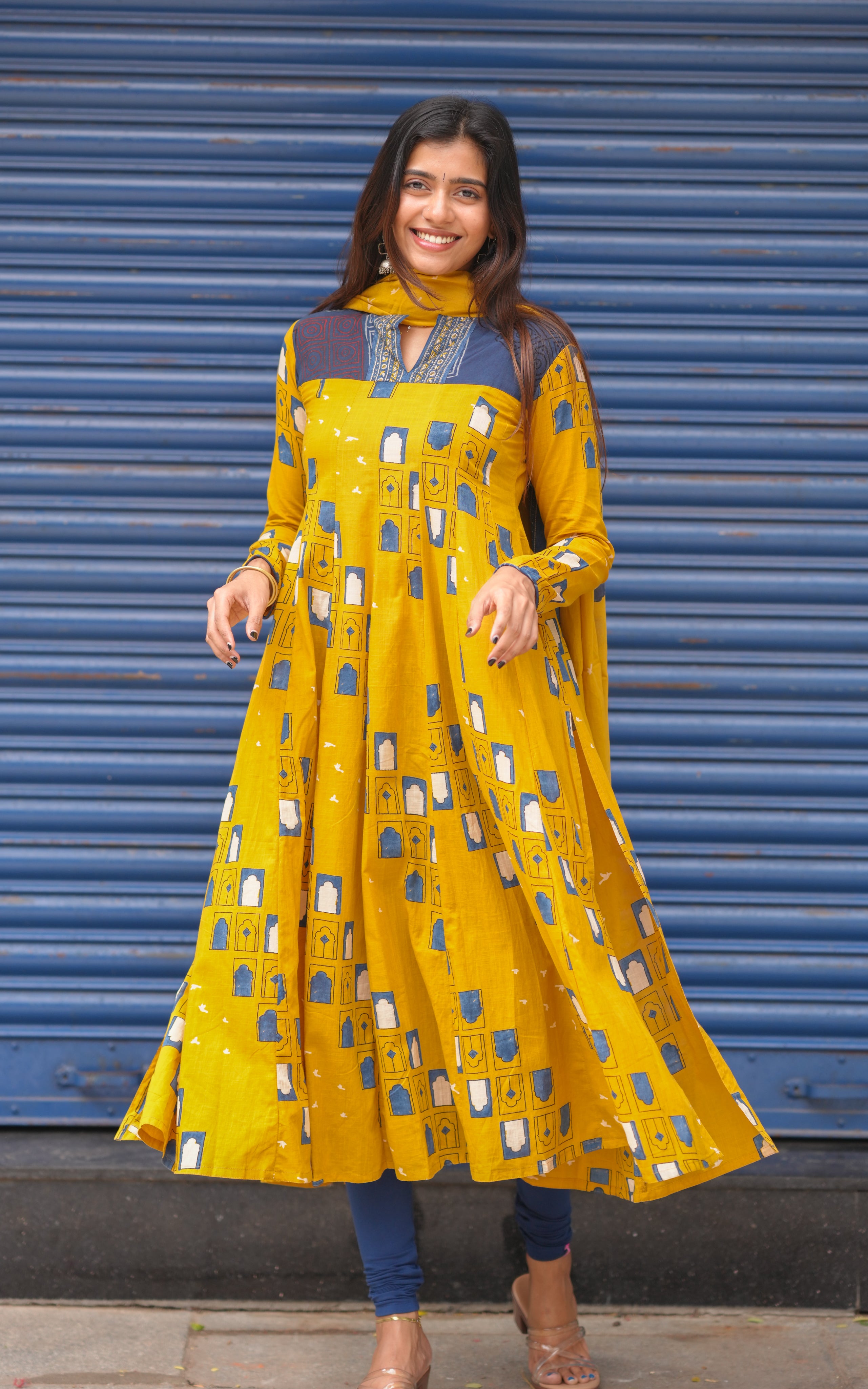 Blbina Mustard (Kurti+Dupatta)