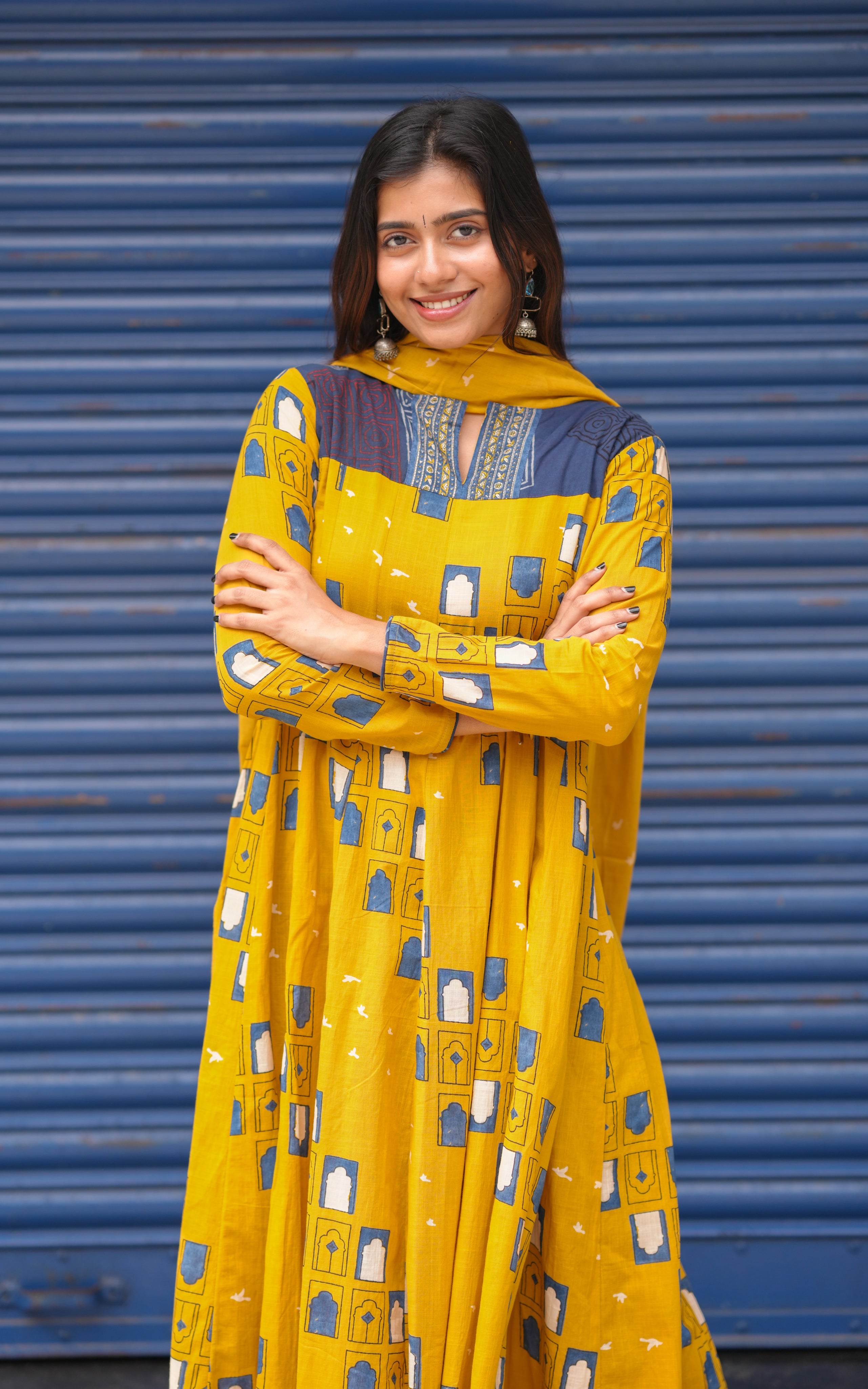 Blbina Mustard (Kurti+Dupatta)