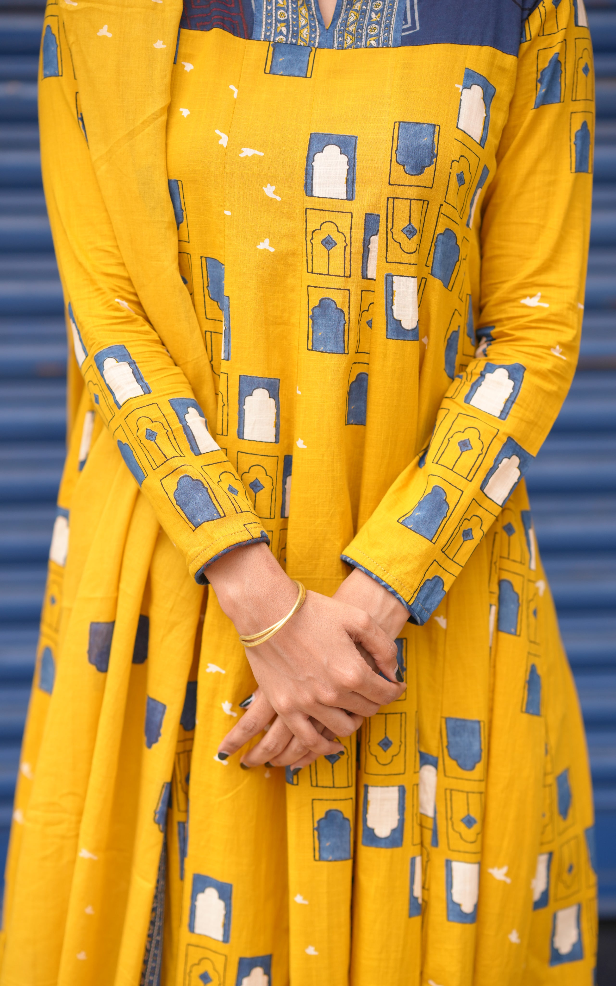 Blbina Mustard (Kurti+Dupatta)