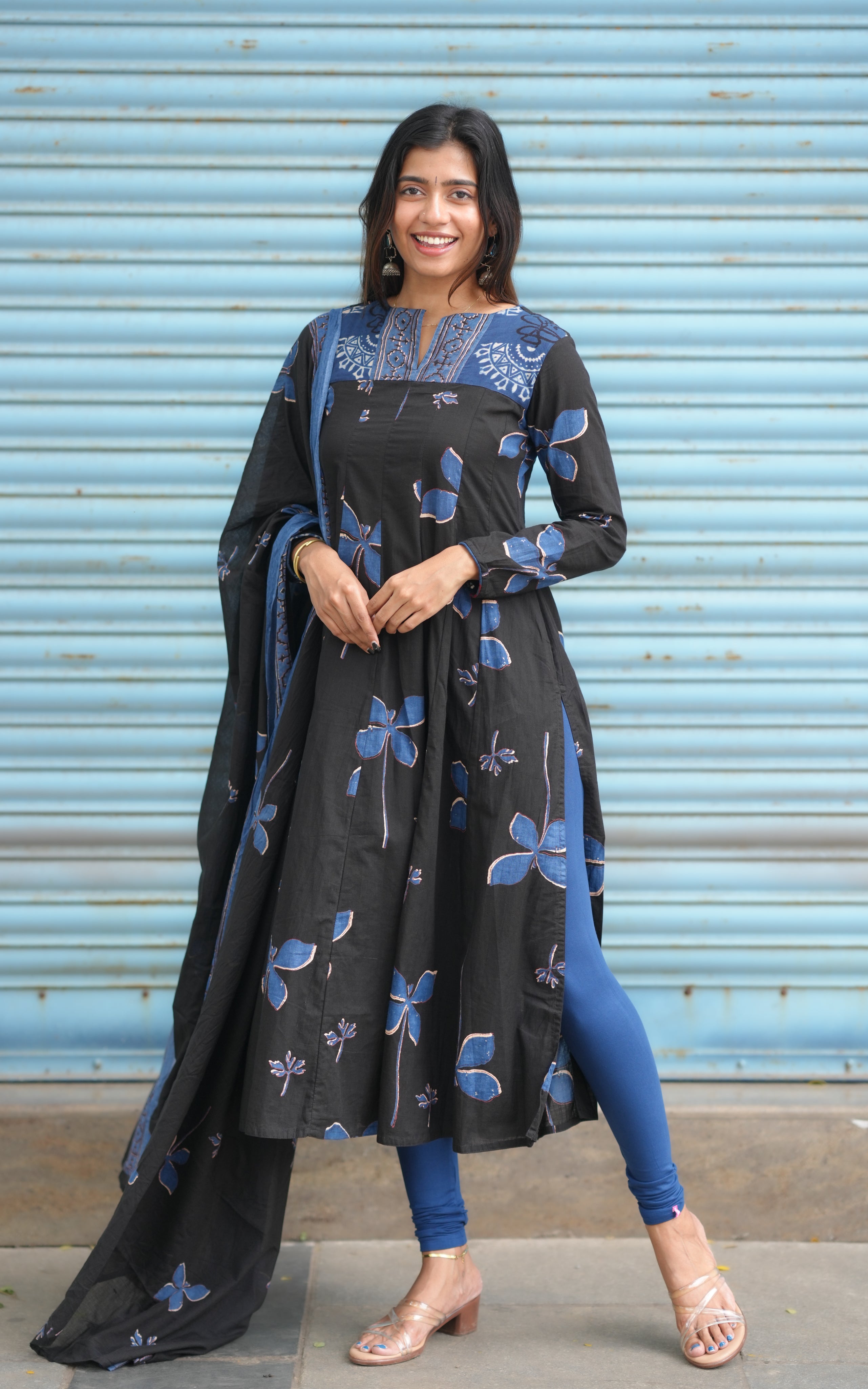 Indigo Fever Black (Kurti+Dupatta)