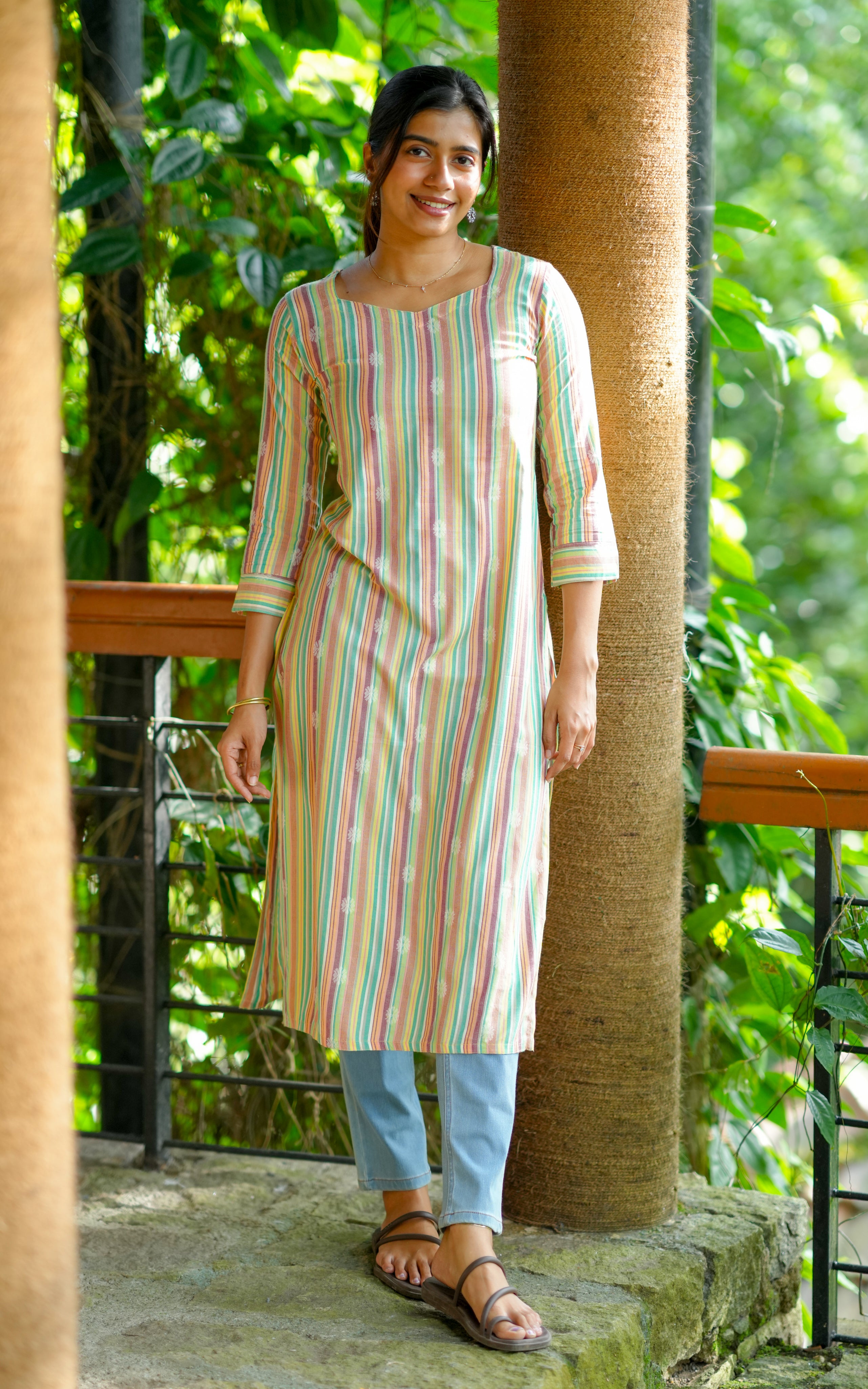  Effortless straight-cut kurti designed for everyday comfort and ease.