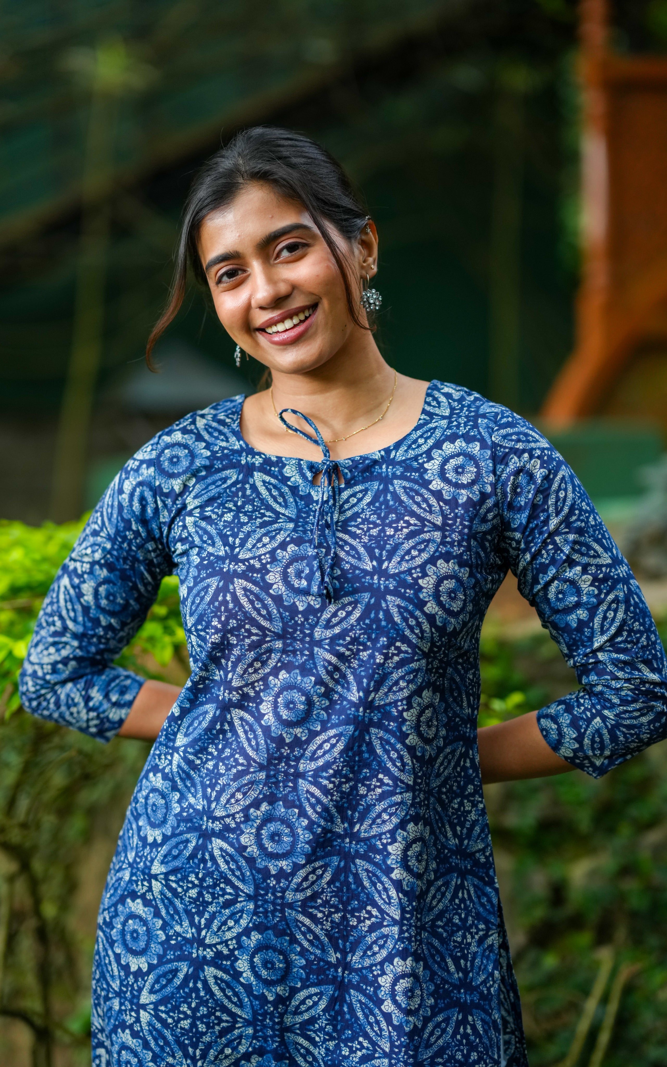  A modern ethnic piece that embraces every curve with confidence and comfort