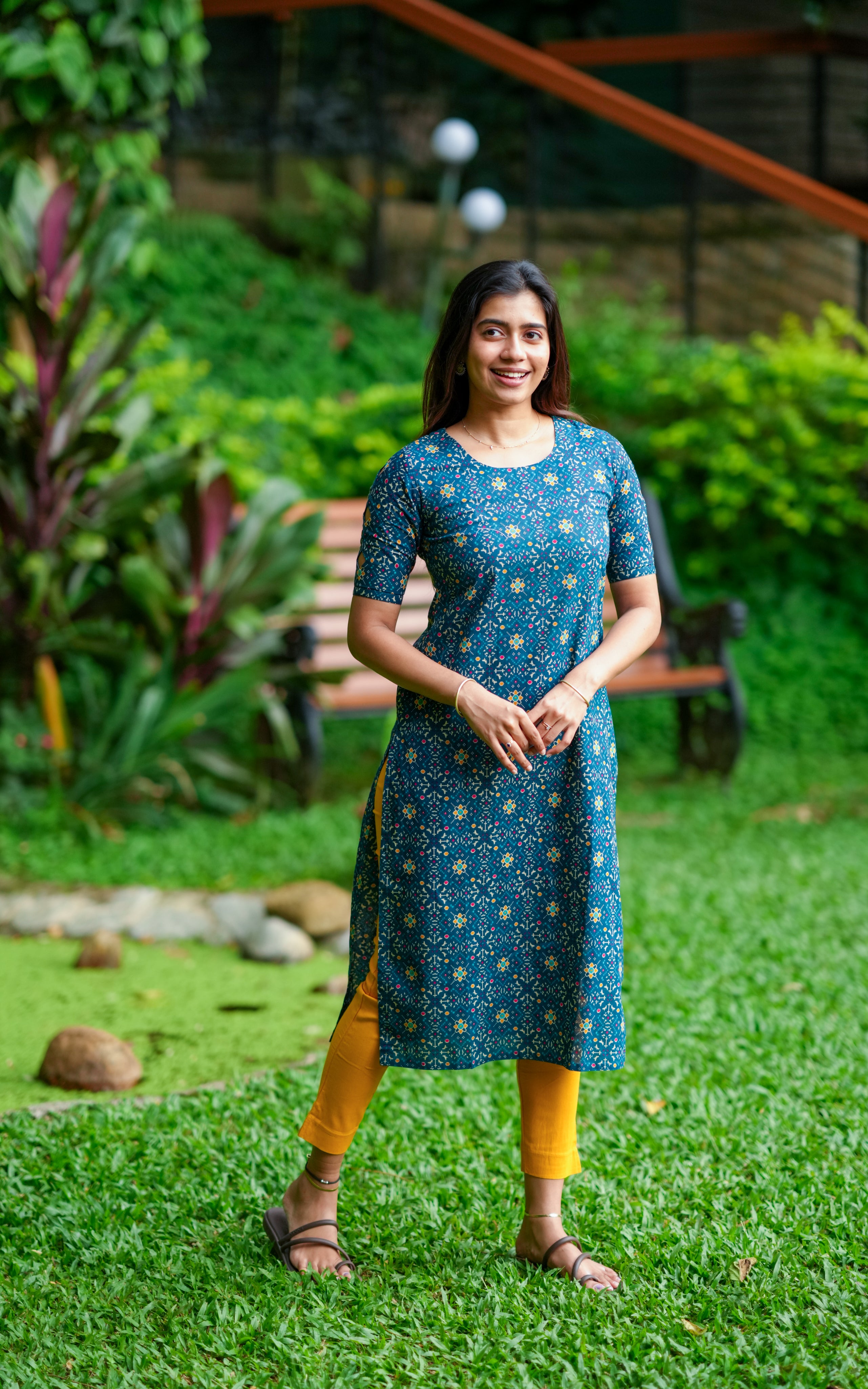 A beautifully crafted ethnic outfit blending elegance and everyday comfort, perfect for festive or casual moments