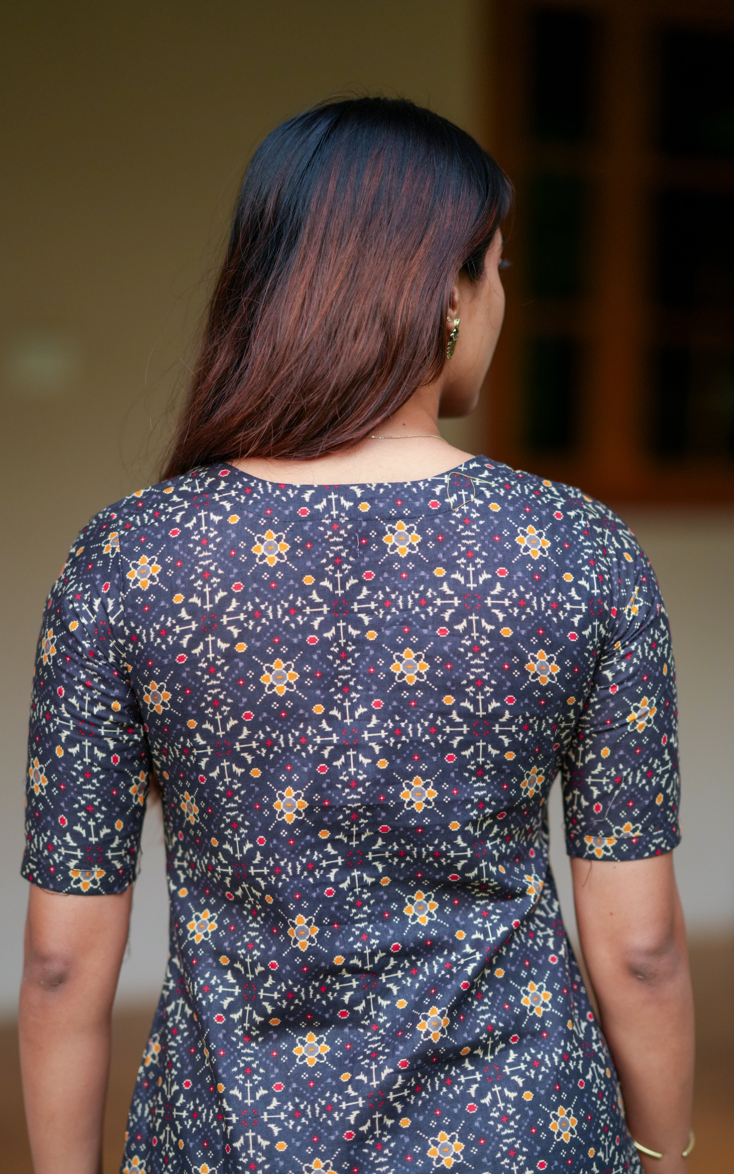 Designed for all-day wear, this ethnic dress adds a refined touch to your everyday wardrobe