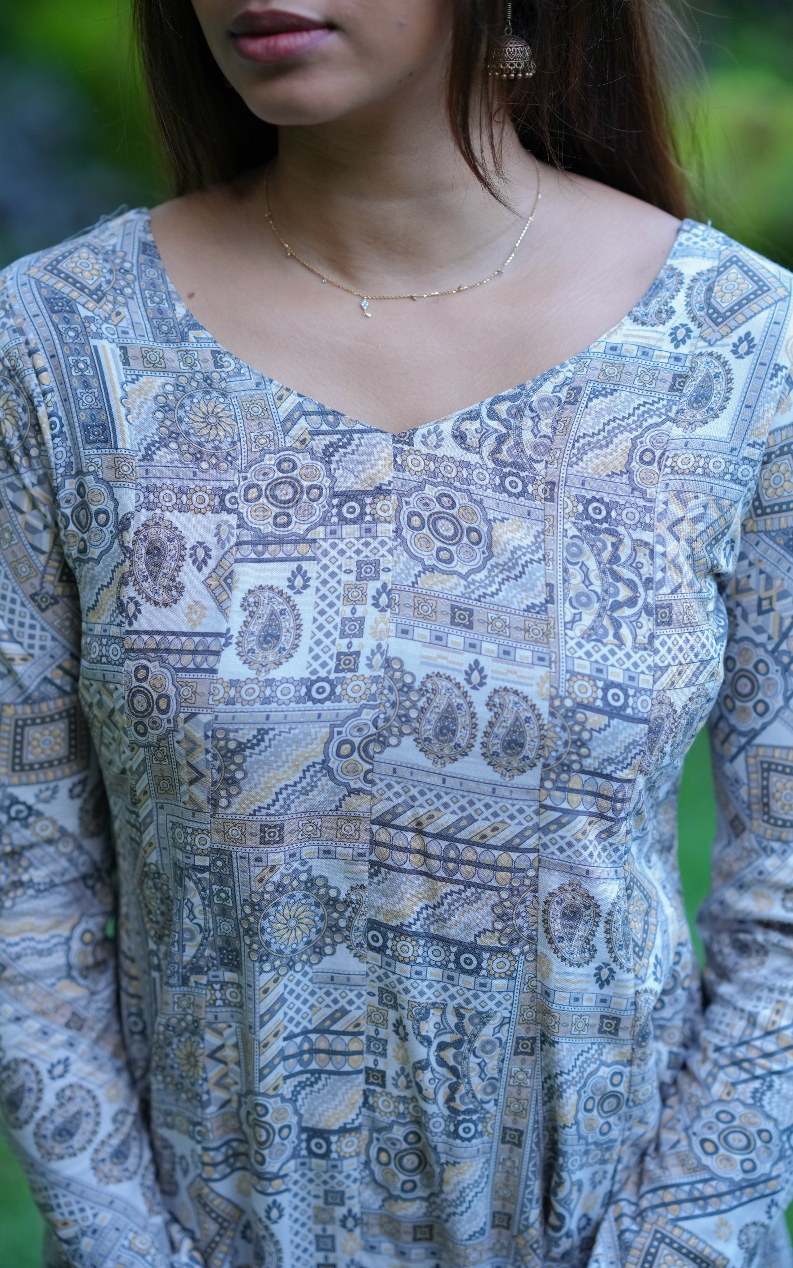  Simple and comfortable A-line kurti, perfect for everyday elegance.