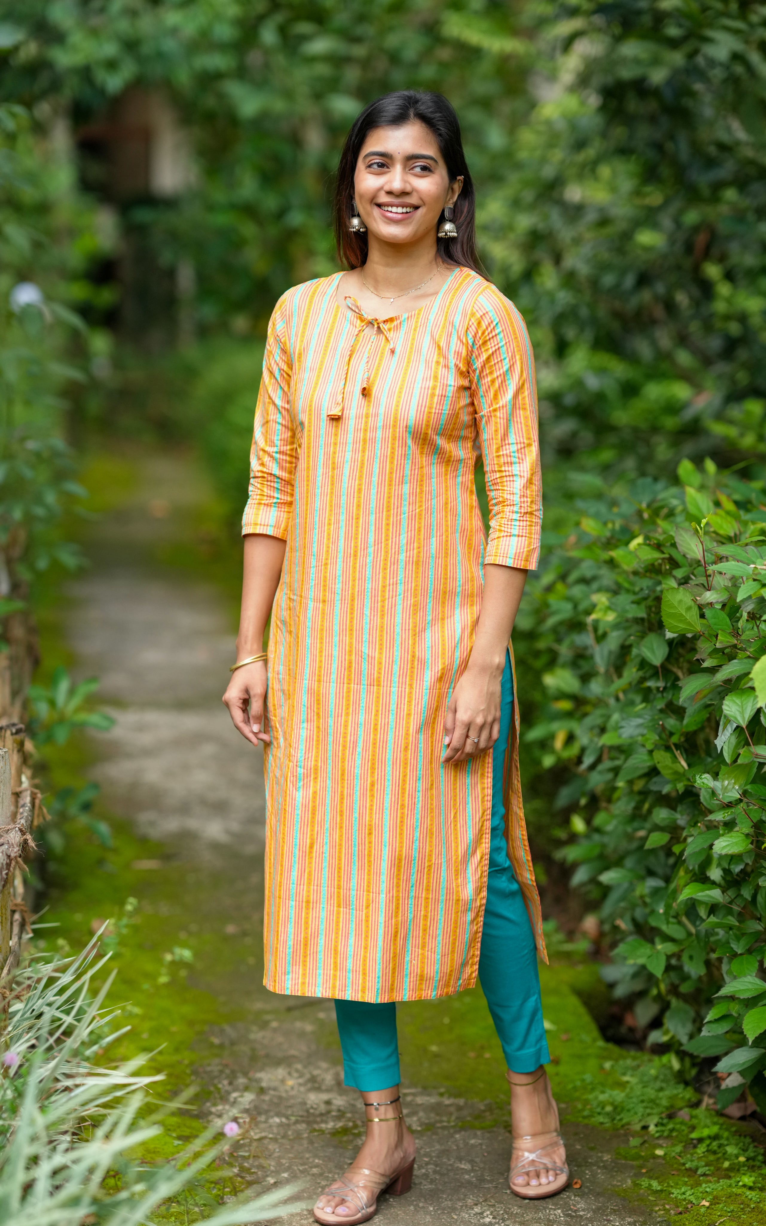  Add a soft touch of tradition to your everyday look.