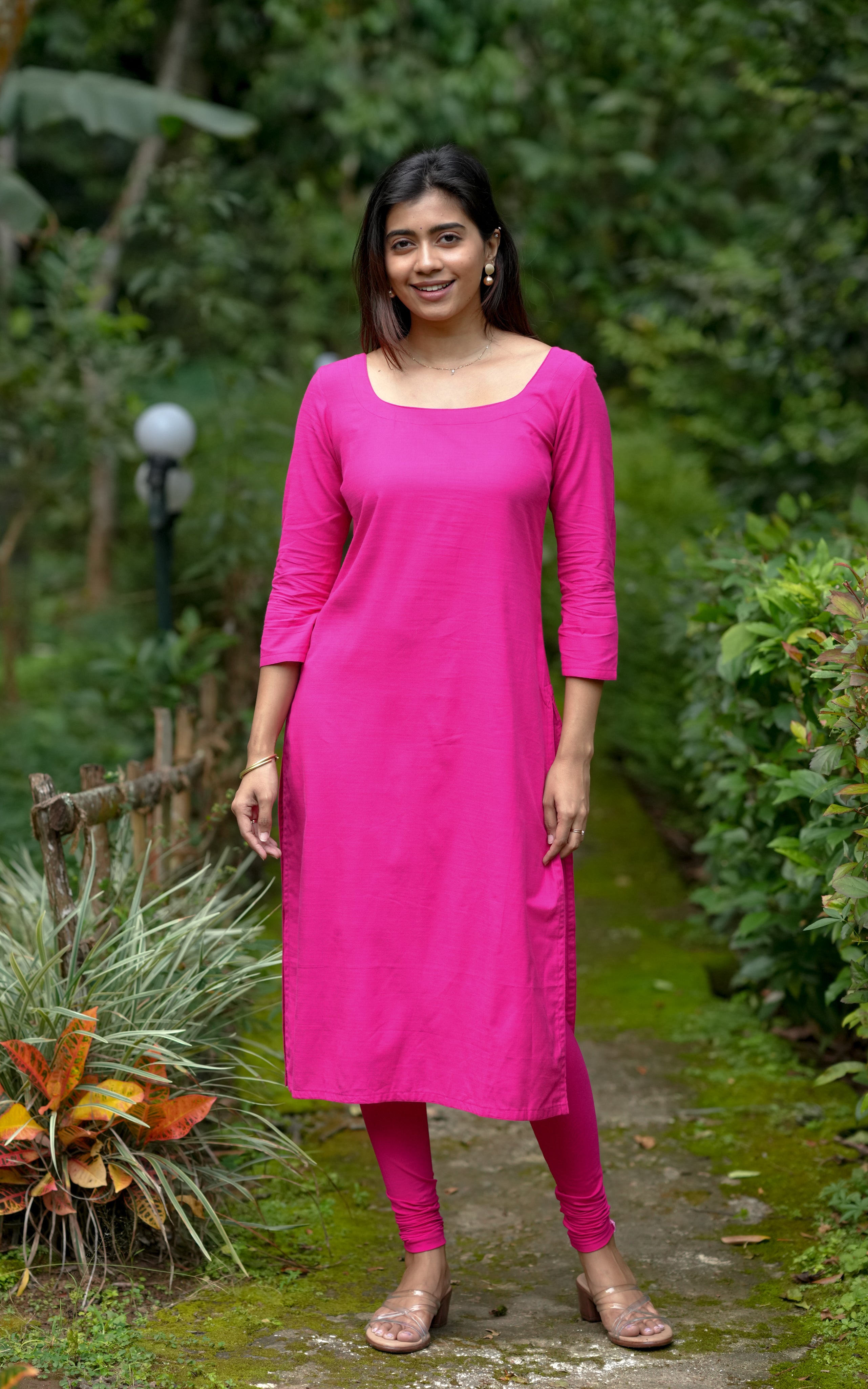 Straight-cut kurti.