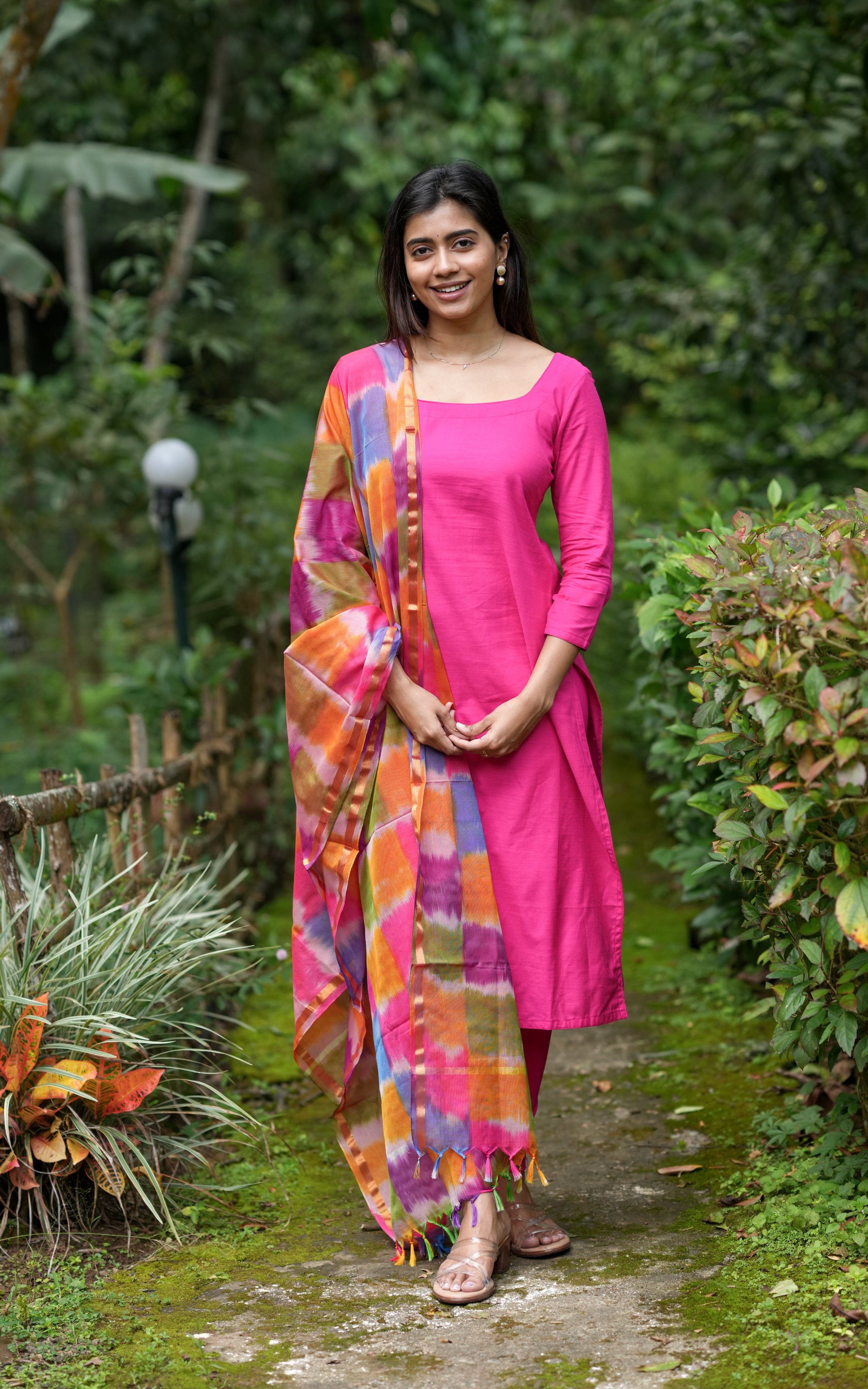  Straight cut Kurti set with dupatta
