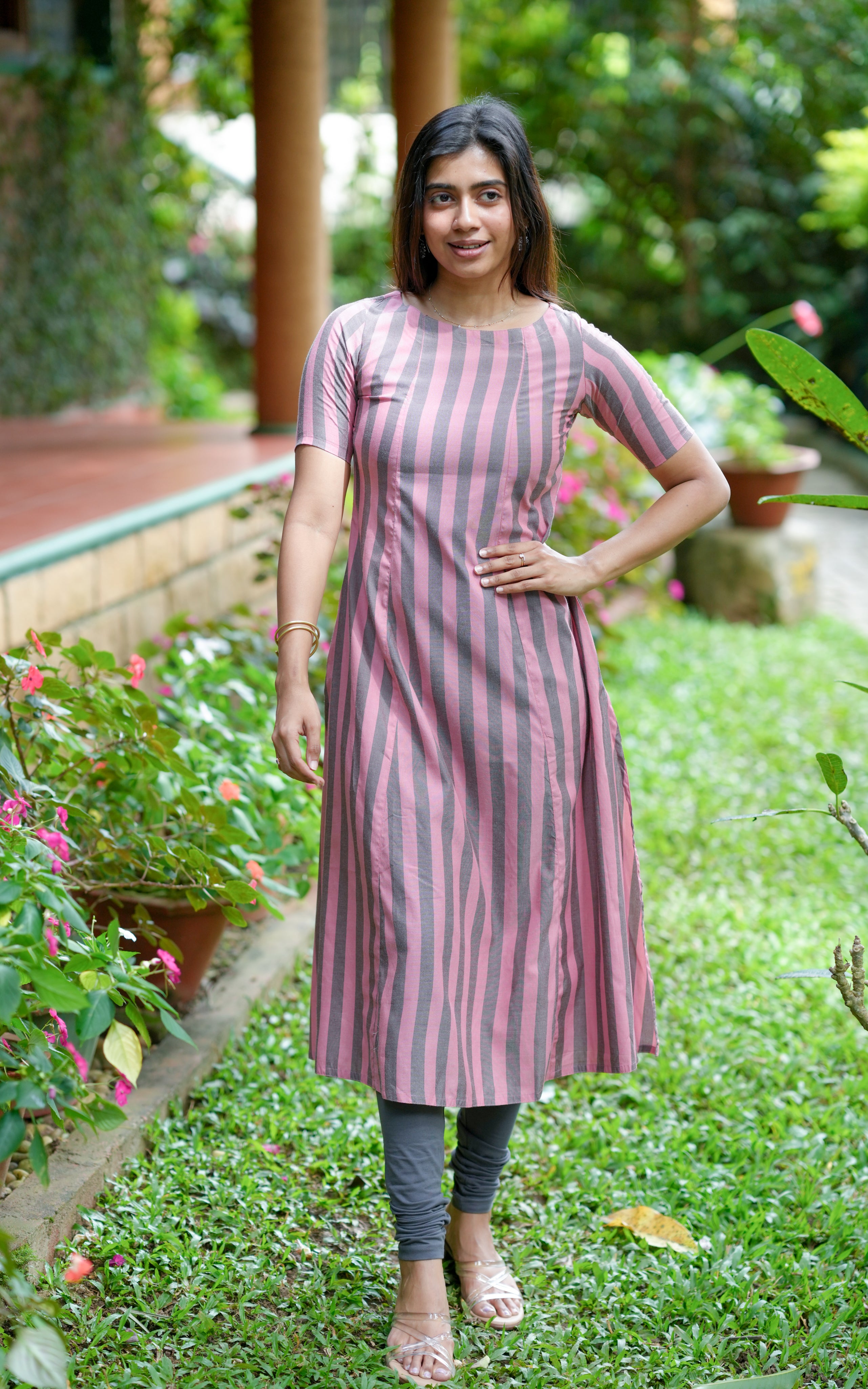 Straight-cut kurti.