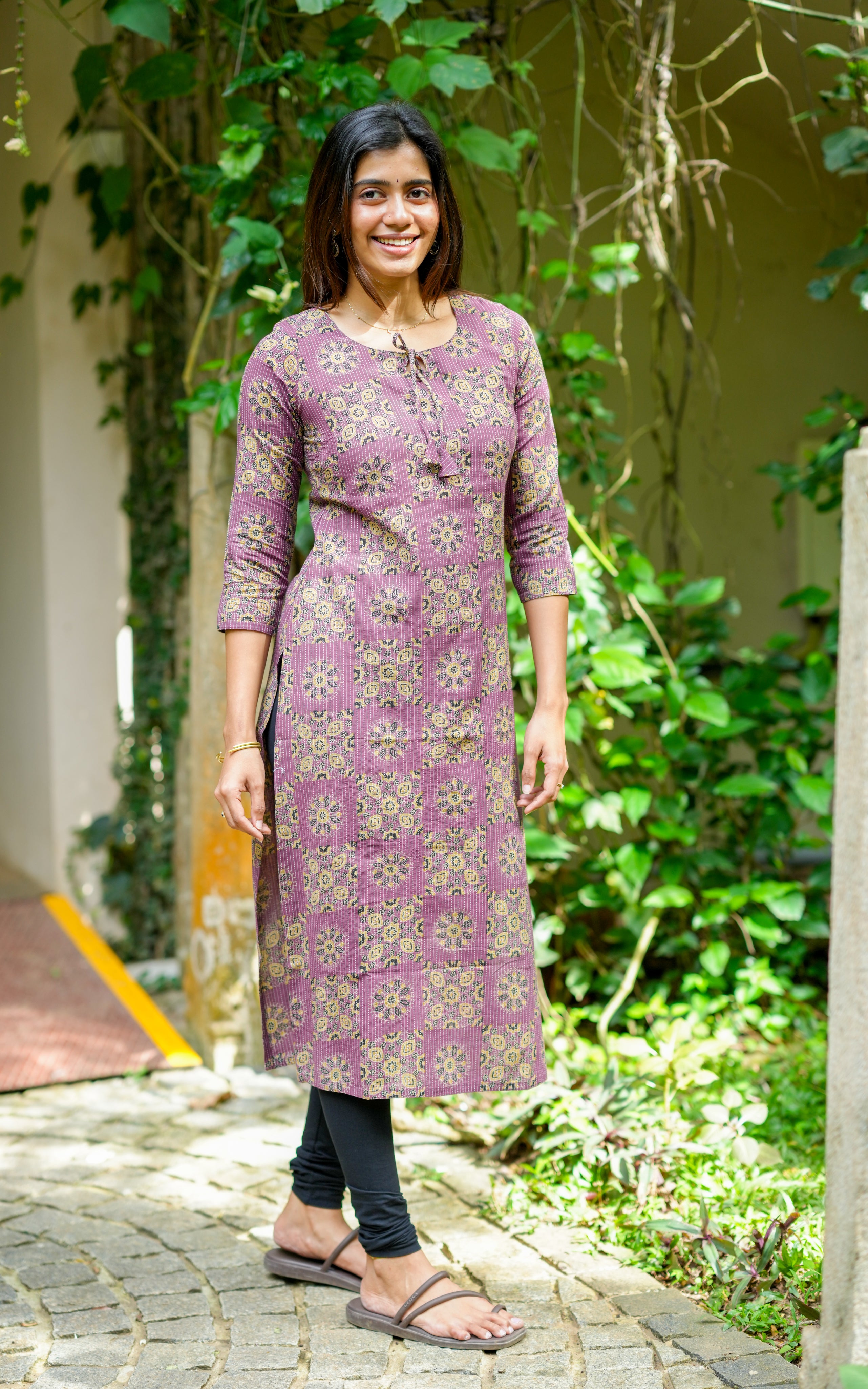 Straight-cut kurti.