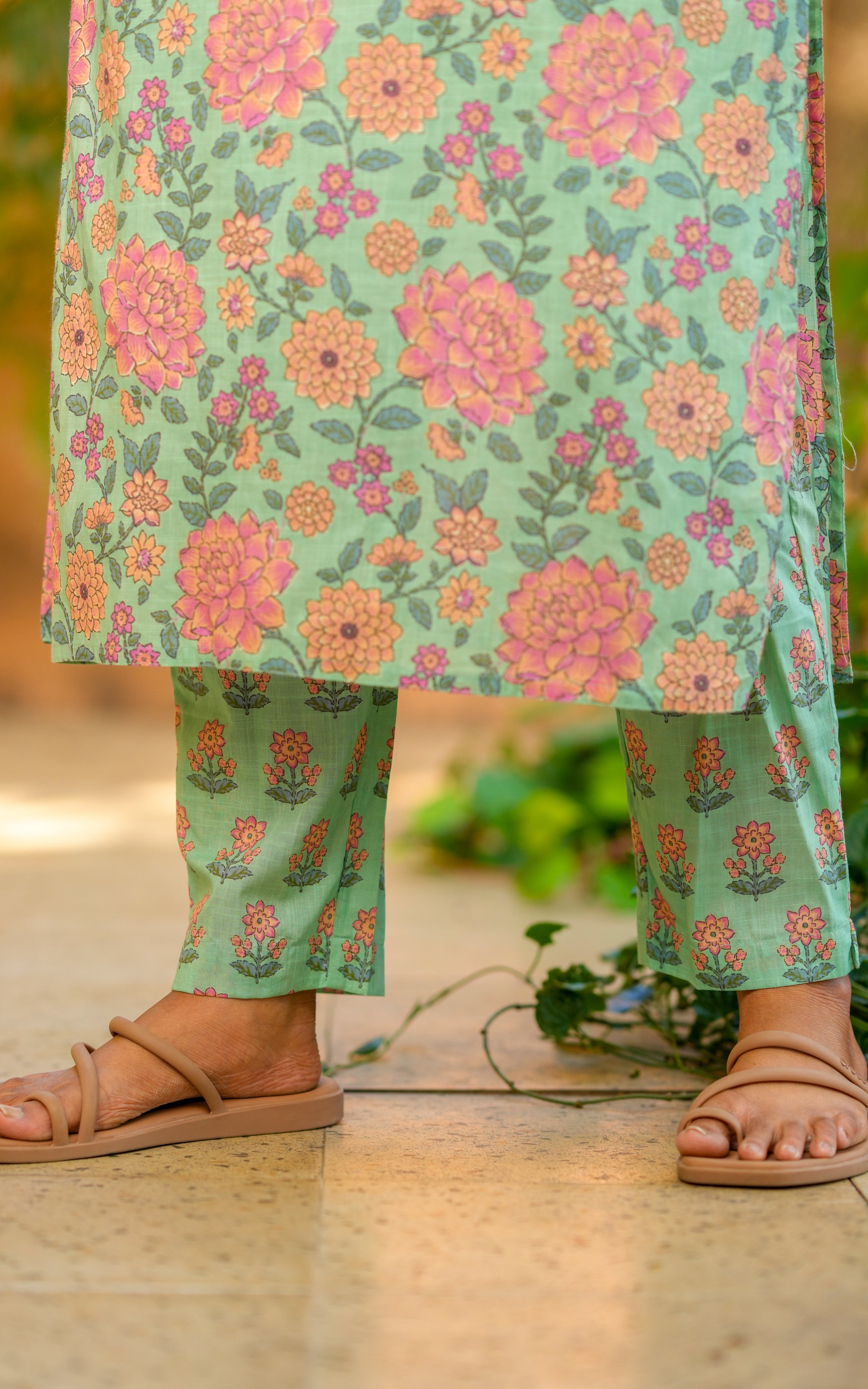 floral print kurti sets for women 